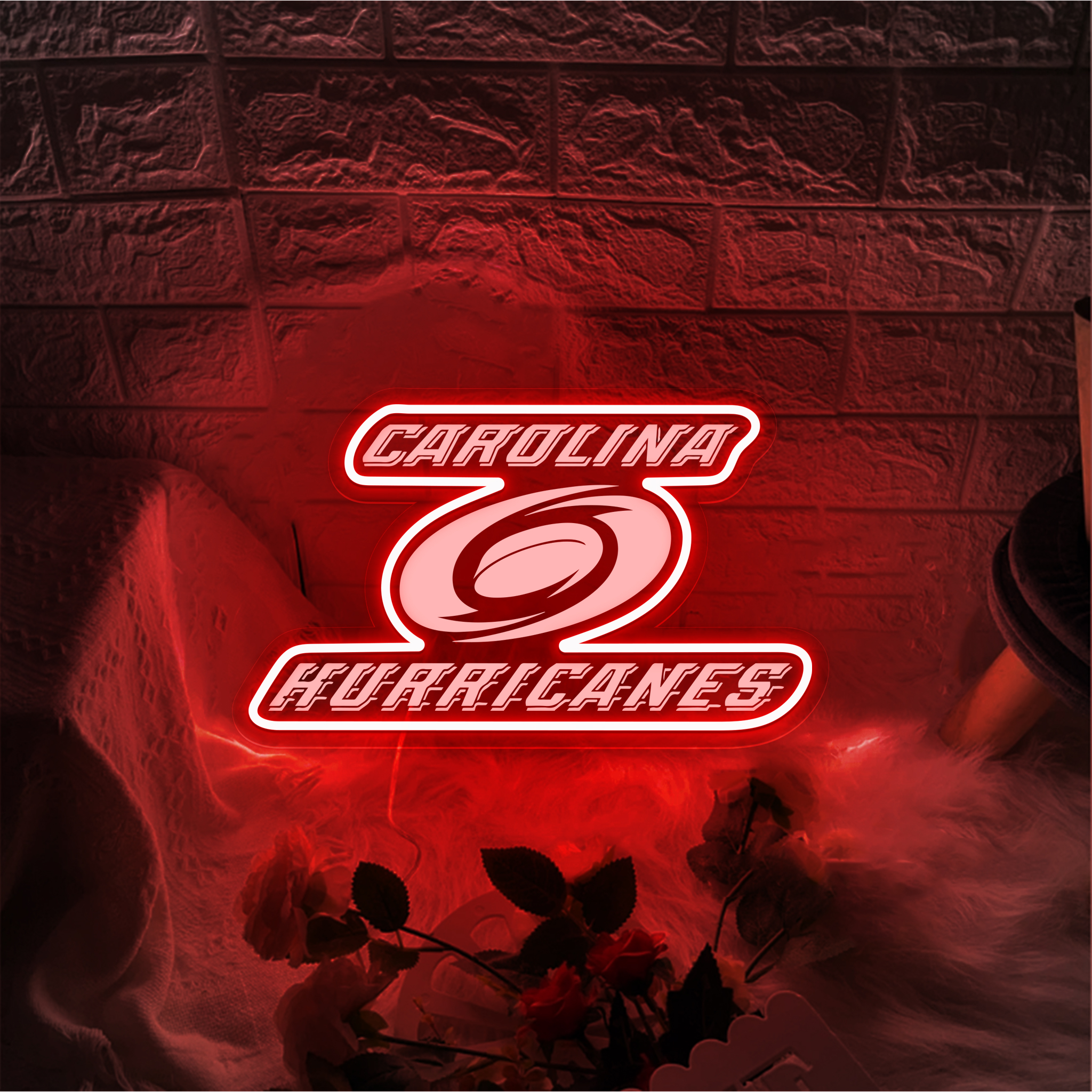 Carolina Hurricanes Ice Hockey Laser Signs Wall Decor