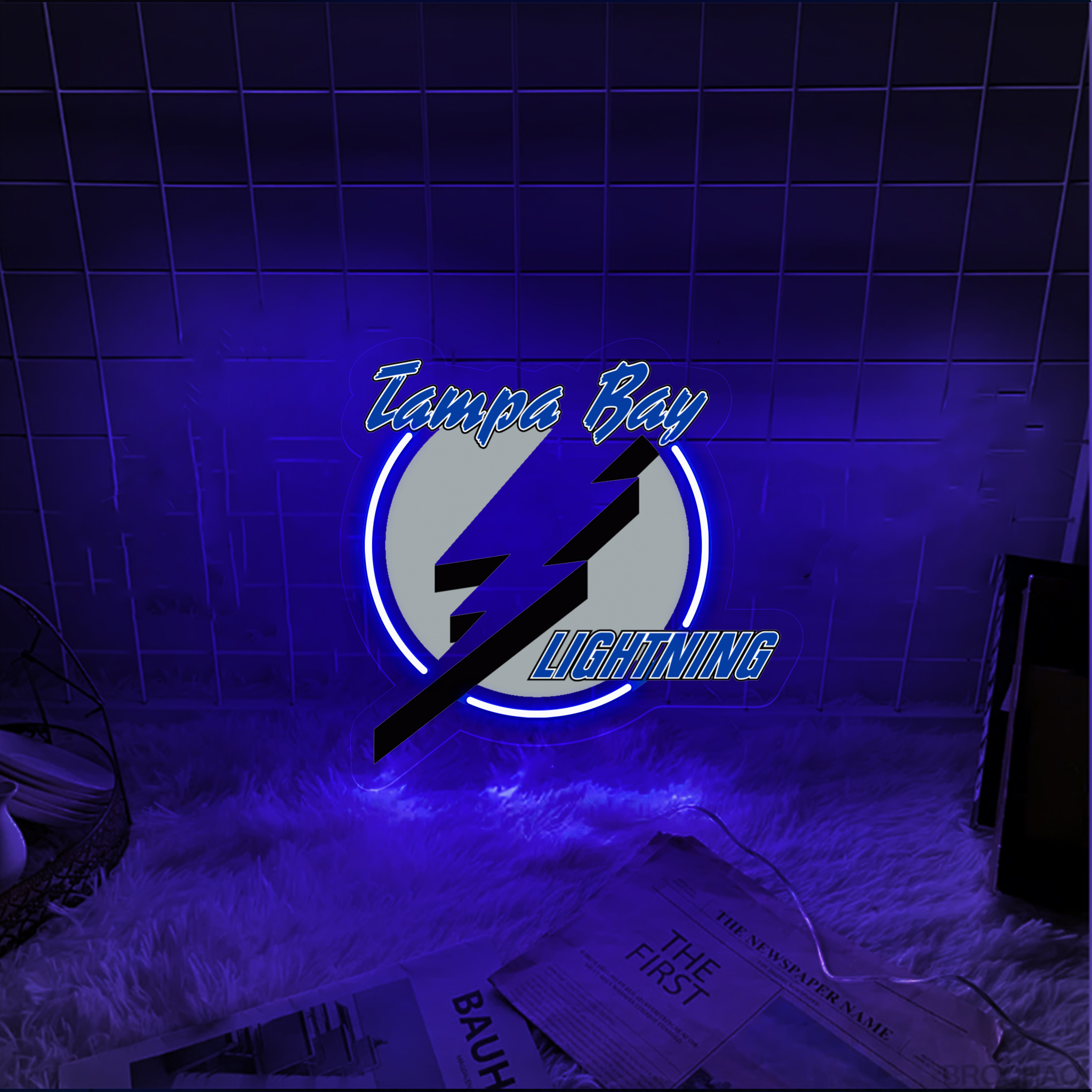Ice Hockey Tampa Bay Lightning UV Signs Wall Decor