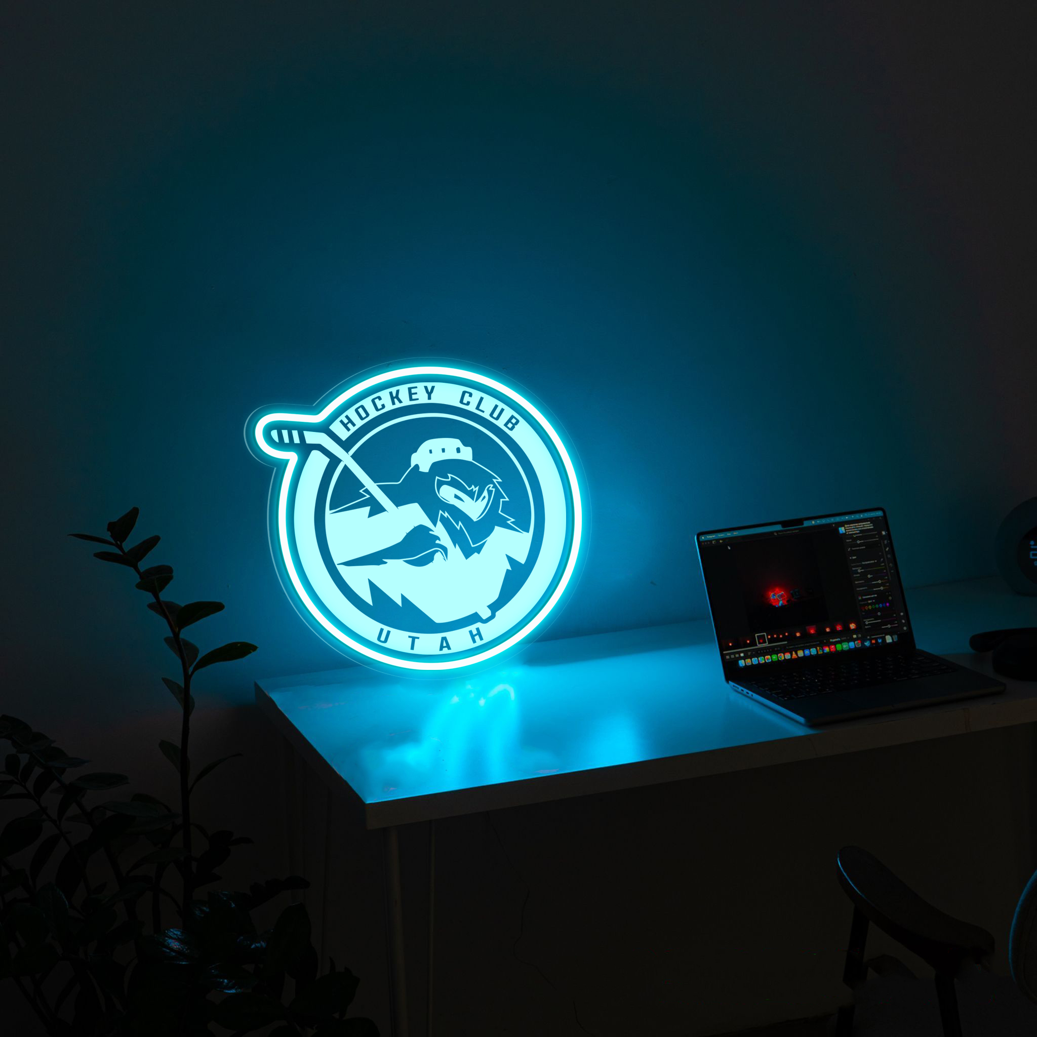 Utah Hockey Club Ice Hockey Laser Signs