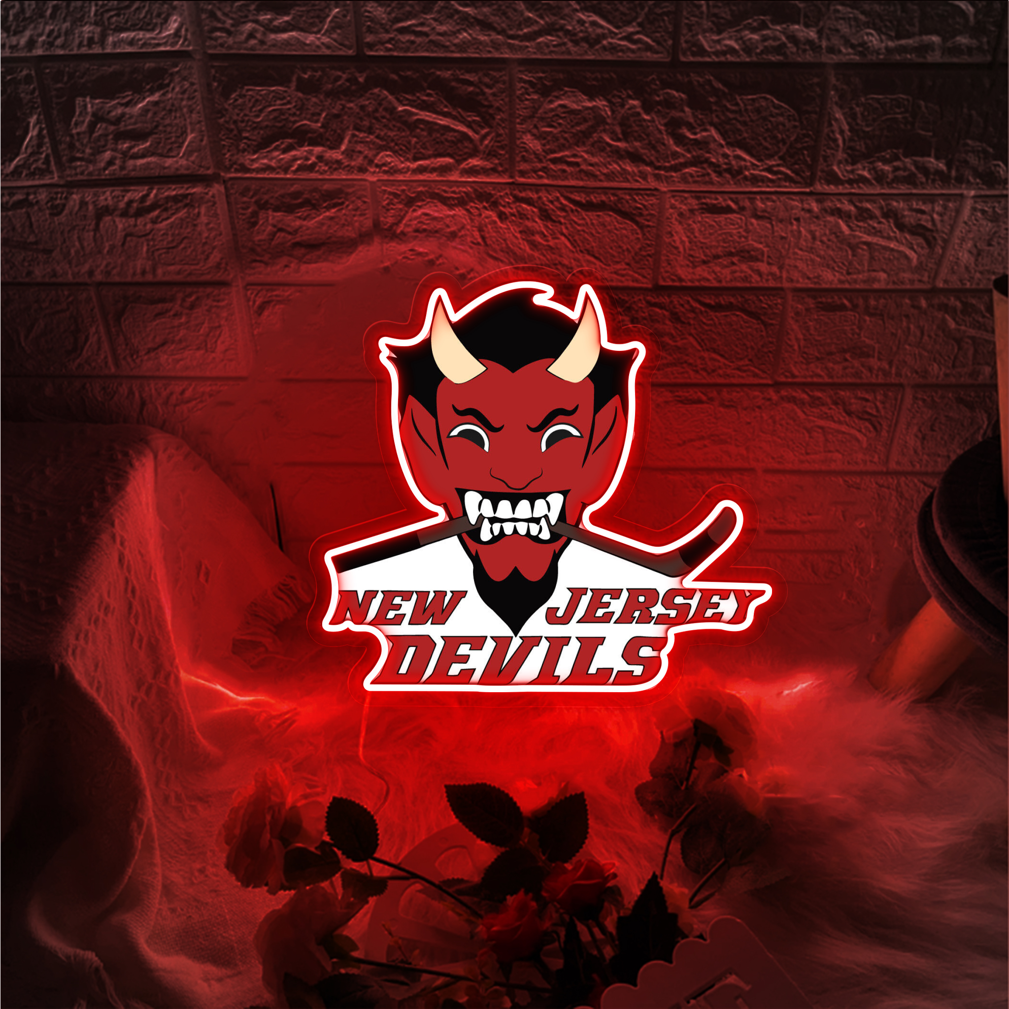 New Jersey Devils Ice Hockey UV Sign Wall Decor