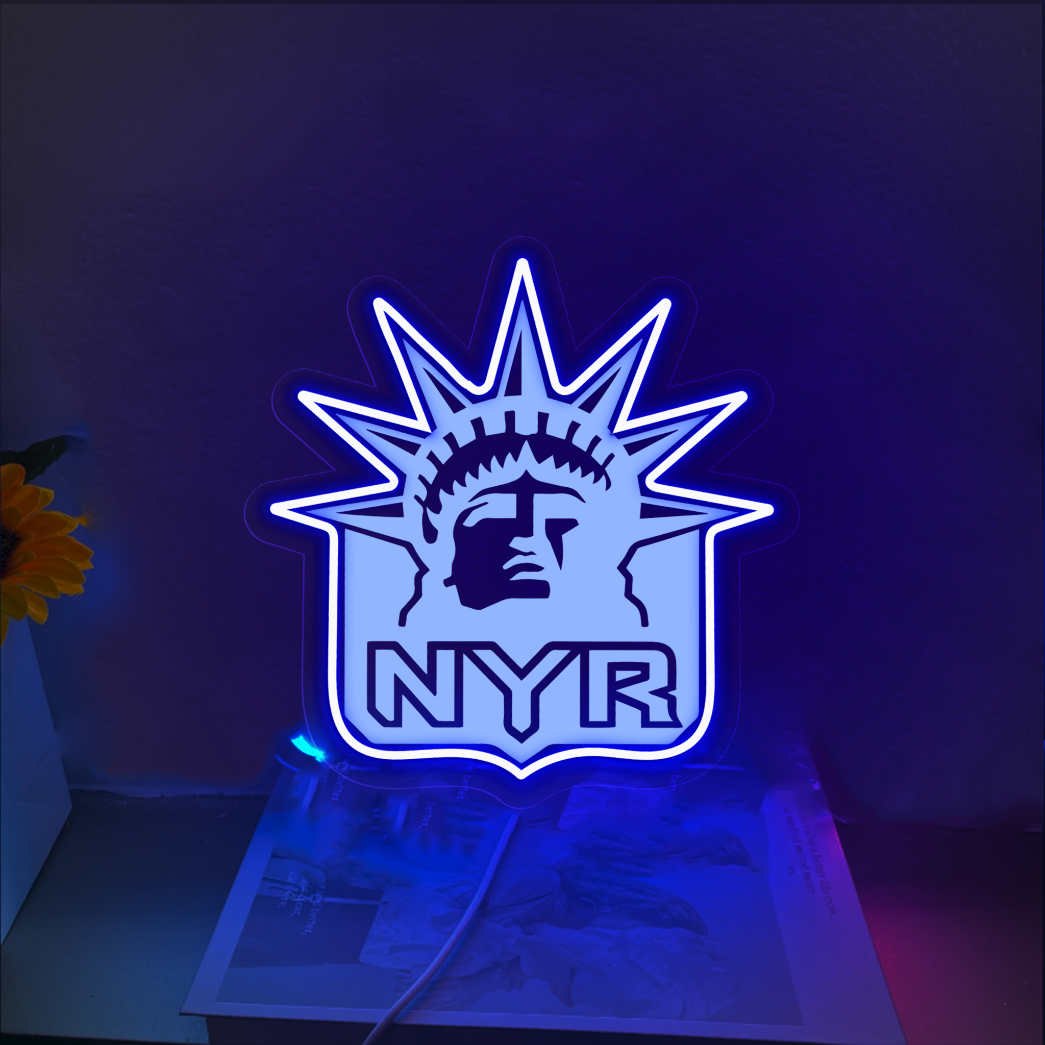 New York Rangers Ice Hockey Laser Sign