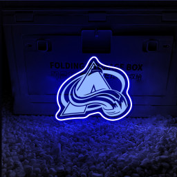 Colorado Avalanche Ice Hockey Laser Sign