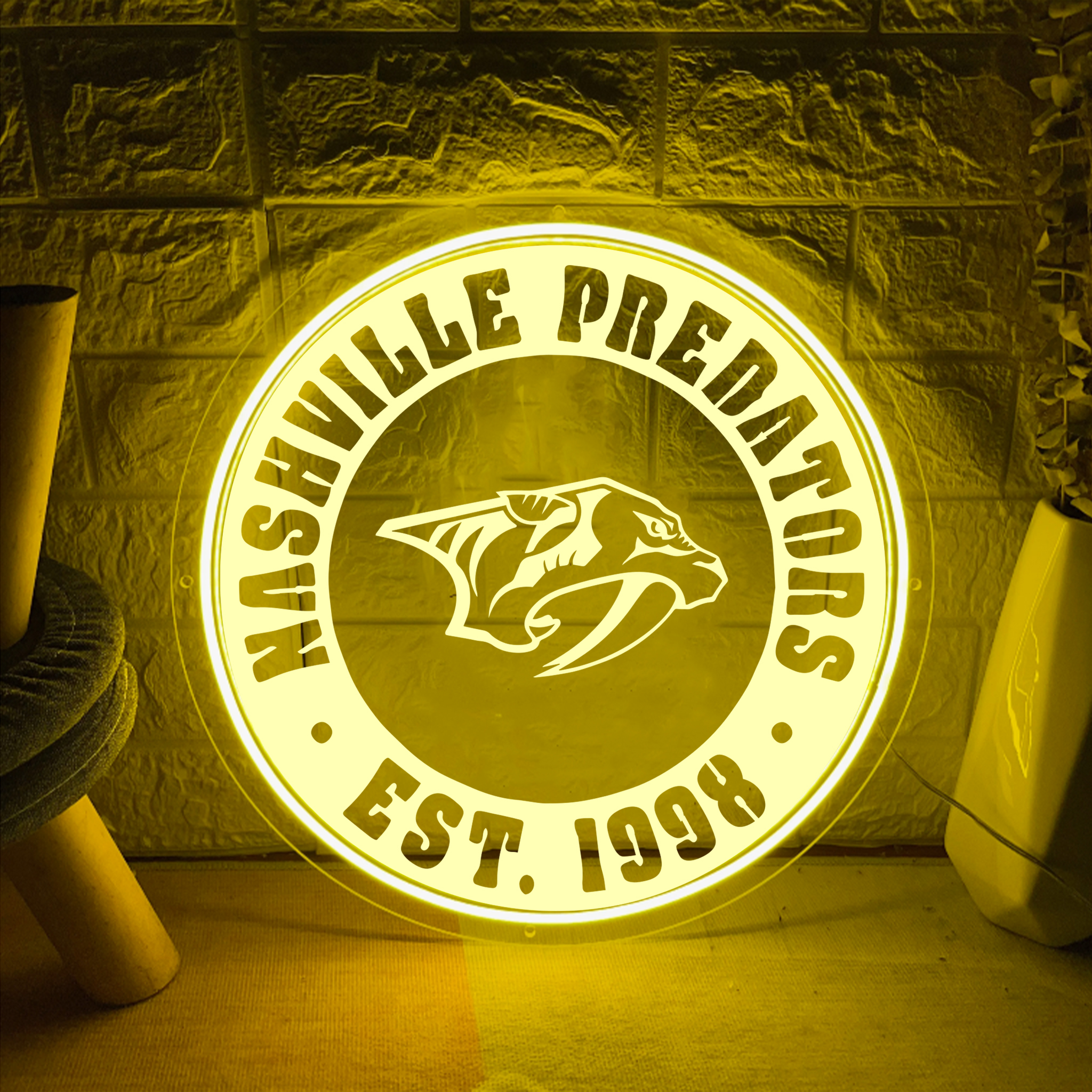 Nashville Predators Ice Hockey Laser Sign