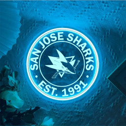 San Jose Sharks Ice Hockey Laser Sign