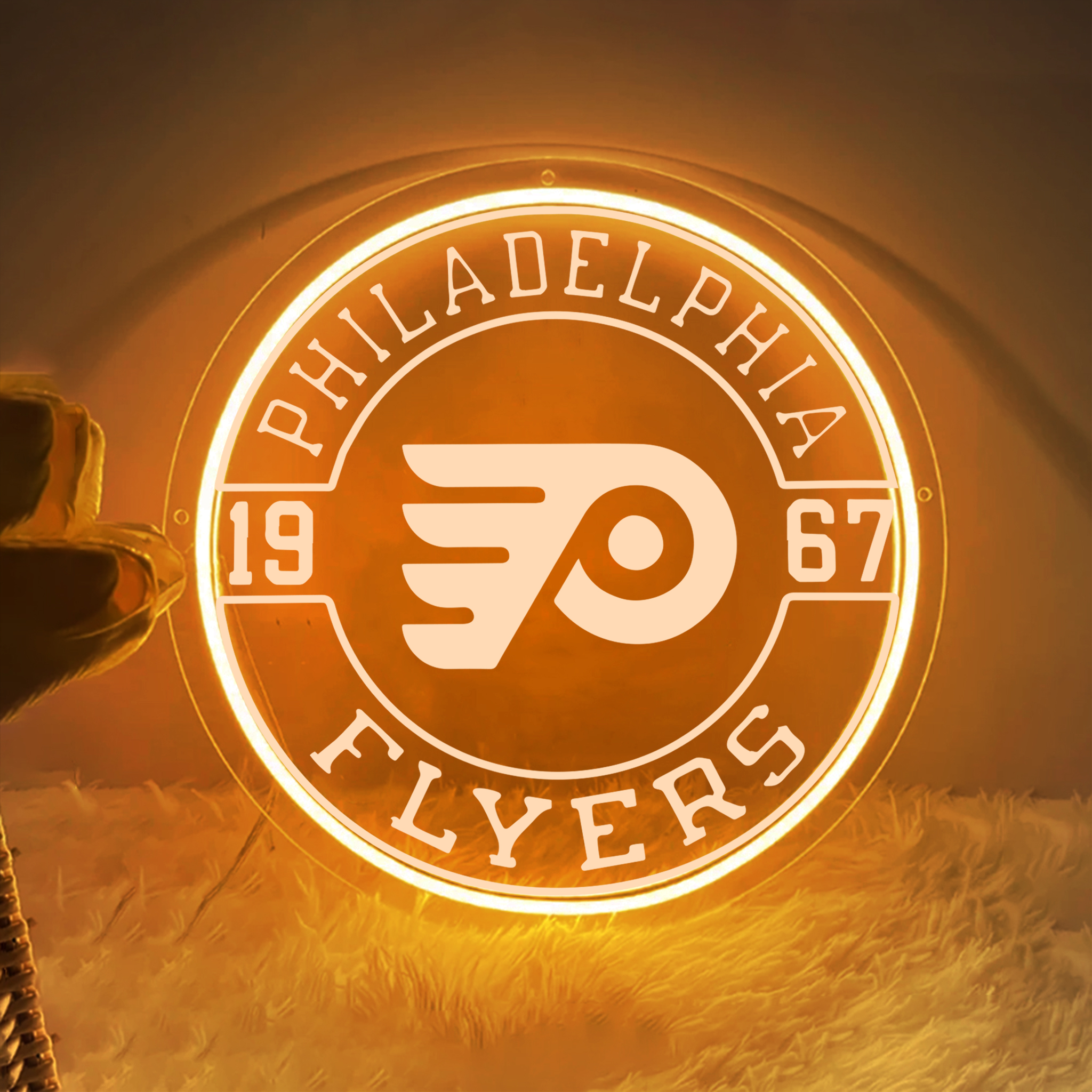 Philadelphia Flyers Ice Hockey Laser Signs