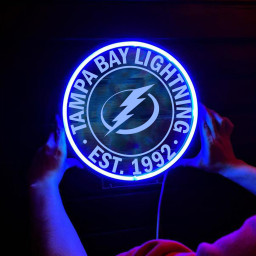 Tampa Bay Lightning Ice Hockey Laser Sign