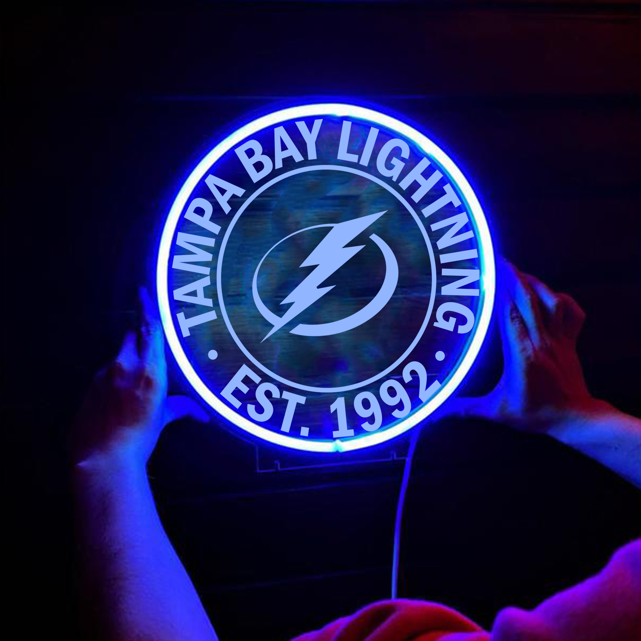 Tampa Bay Lightning Ice Hockey Laser Sign