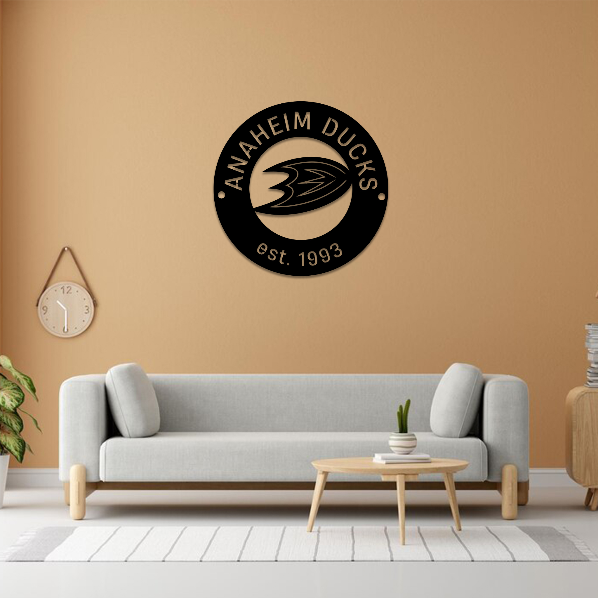 Anaheim Ducks Ice Hockey Metal Sign