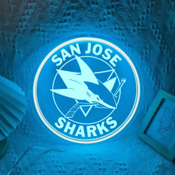 San Jose Sharks Ice Hockey Laser Signs