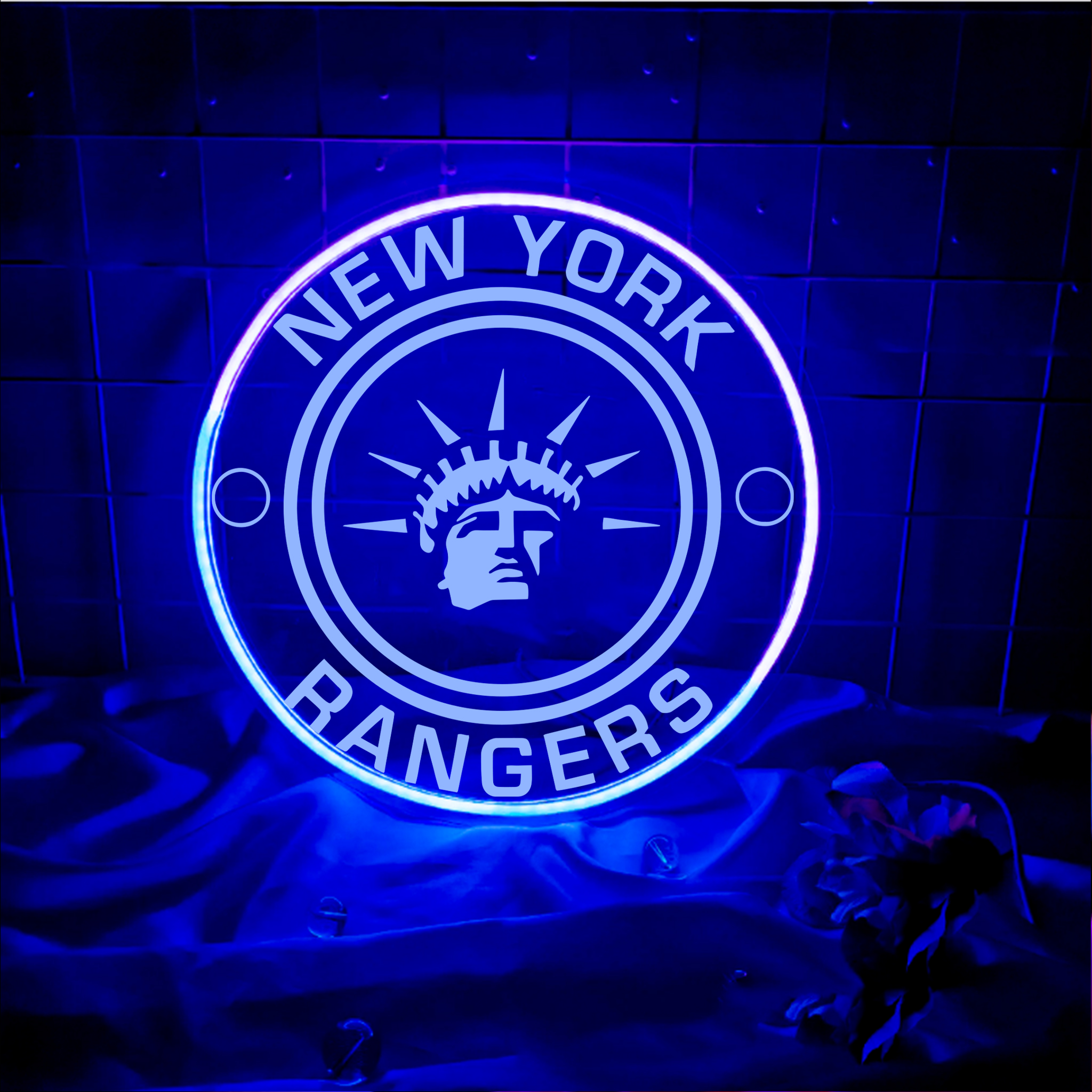 New York Rangers Ice Hockey Laser Signs Wall Decor