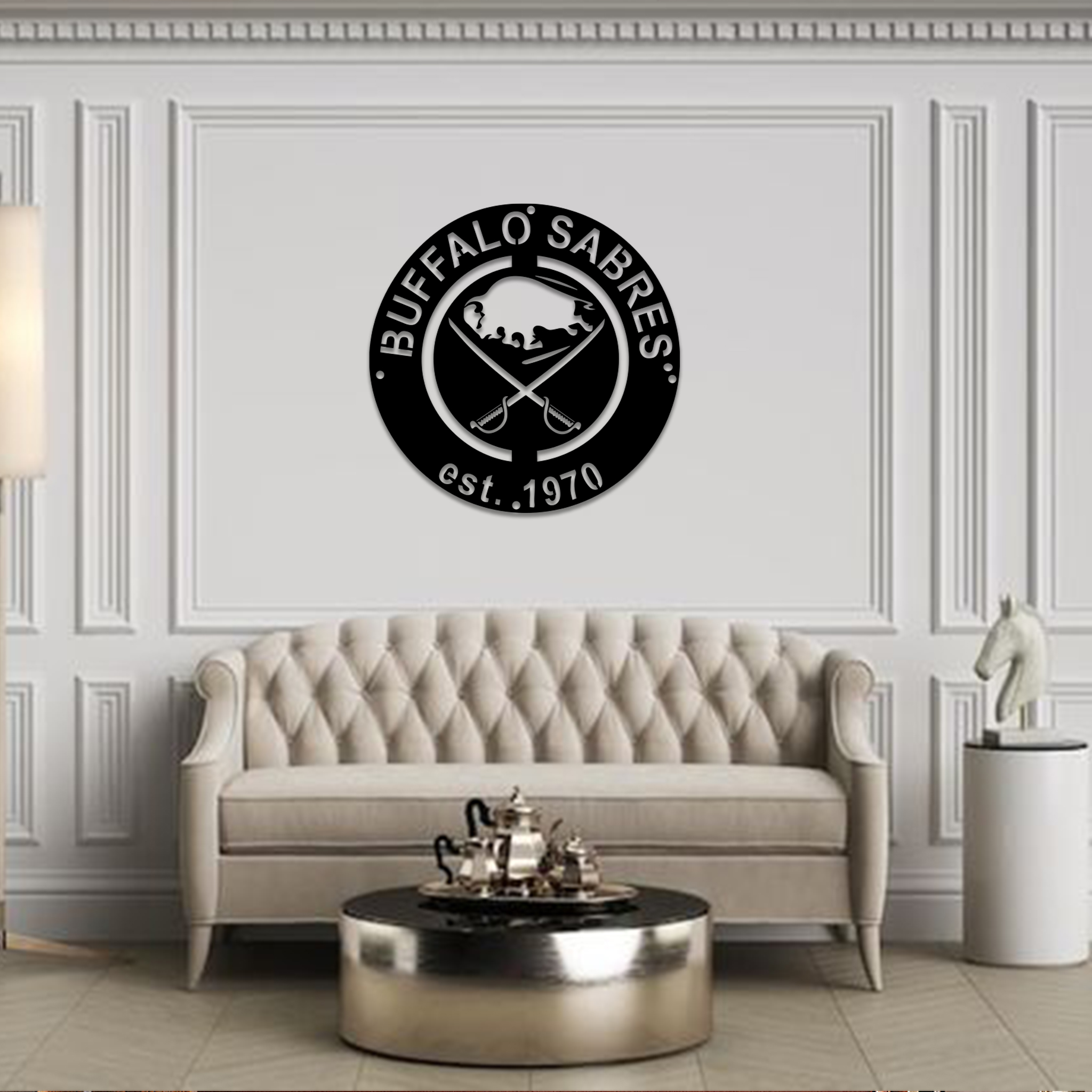 Buffalo Sabres Ice Hockey Metal Sign