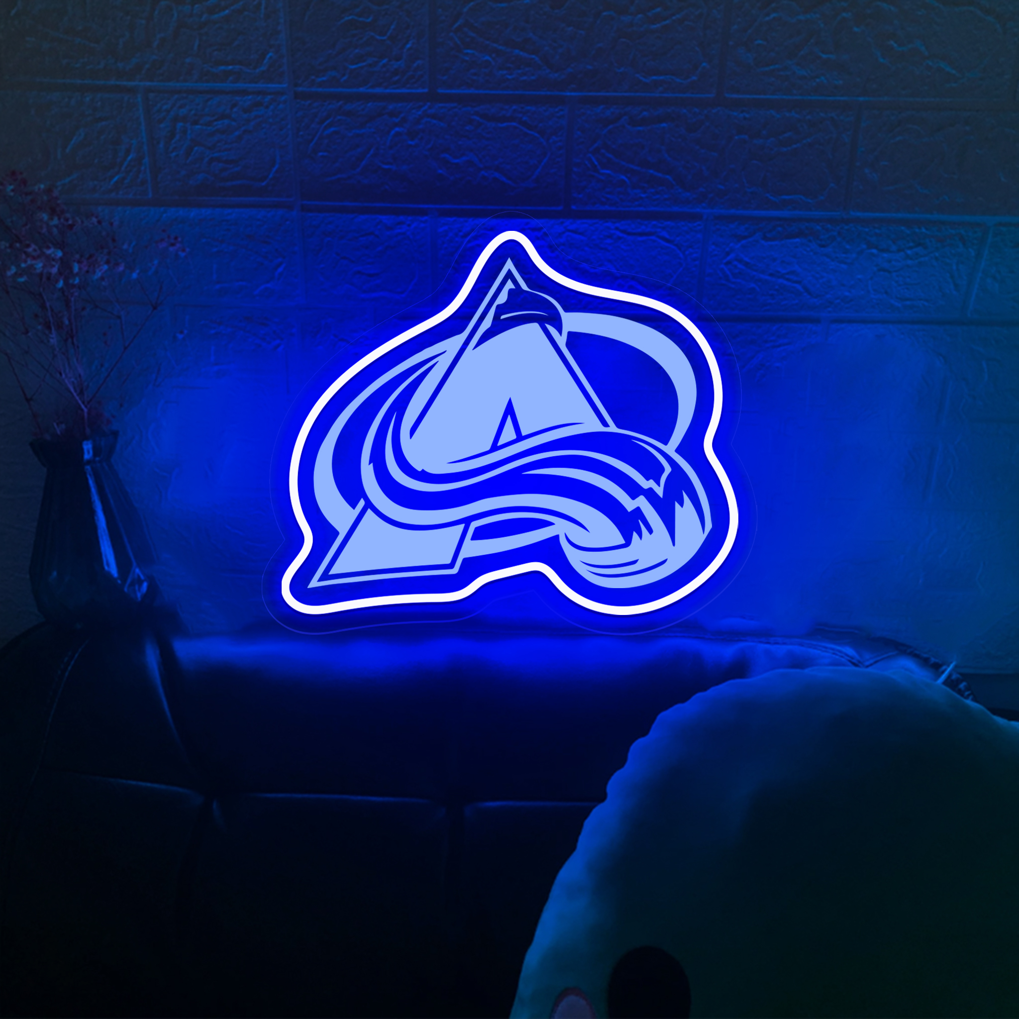 Colorado Avalanche Ice Hockey Laser Sign