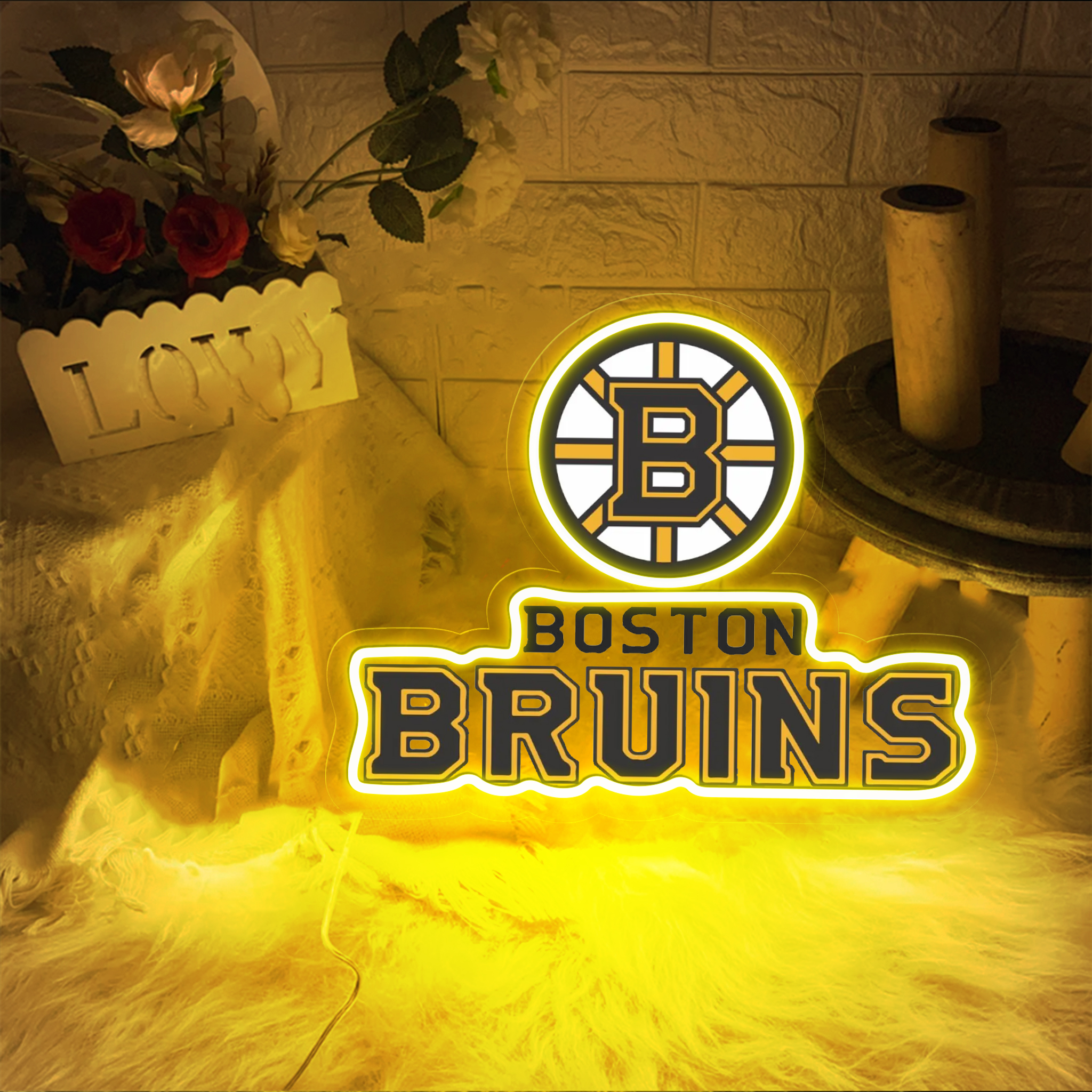 Boston Bruins Ice Hockey UV Signs