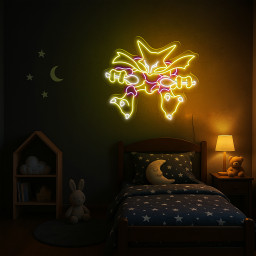 Alakazam Pokemon Neon Signs
