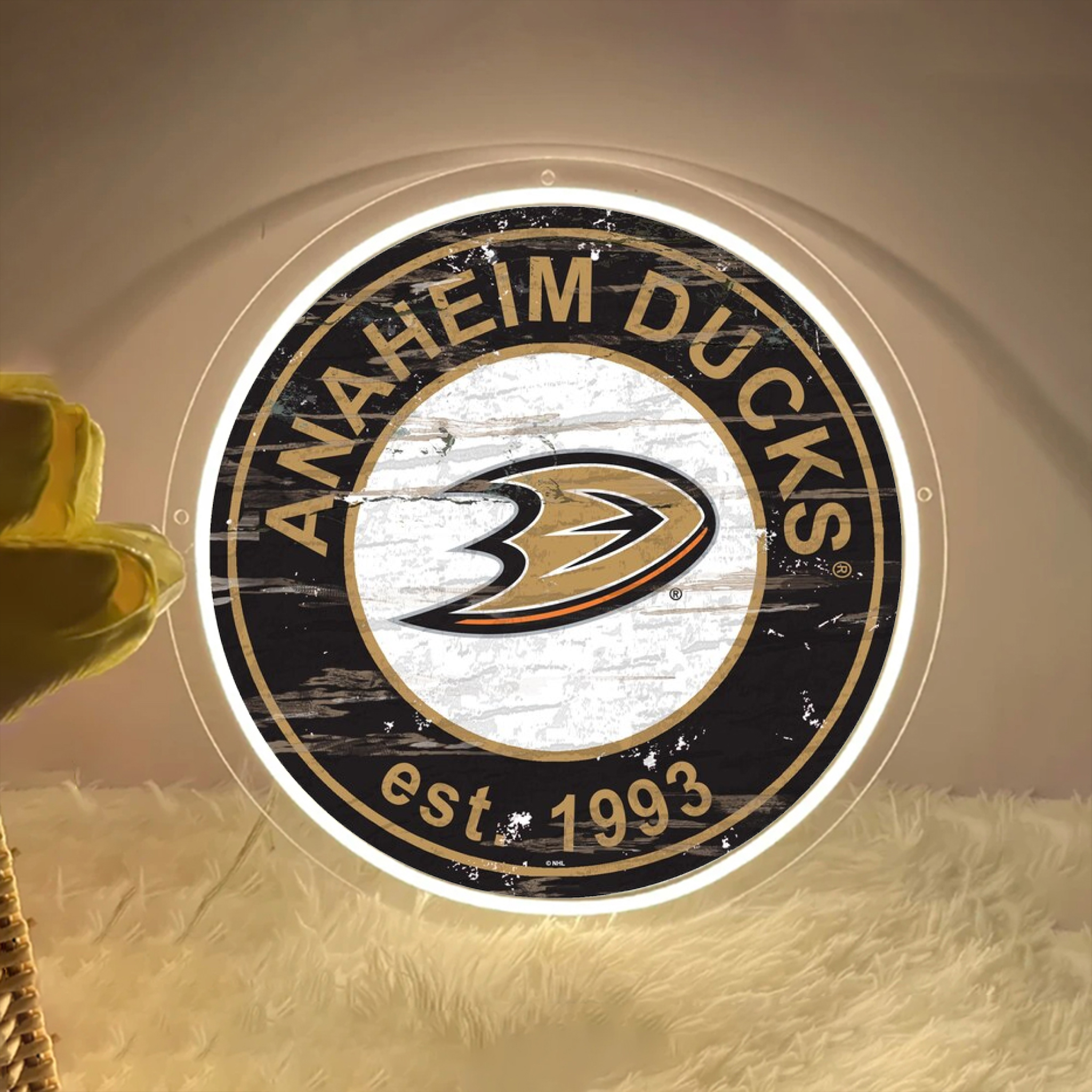 Anaheim Ducks Ice Hockey UV Sign