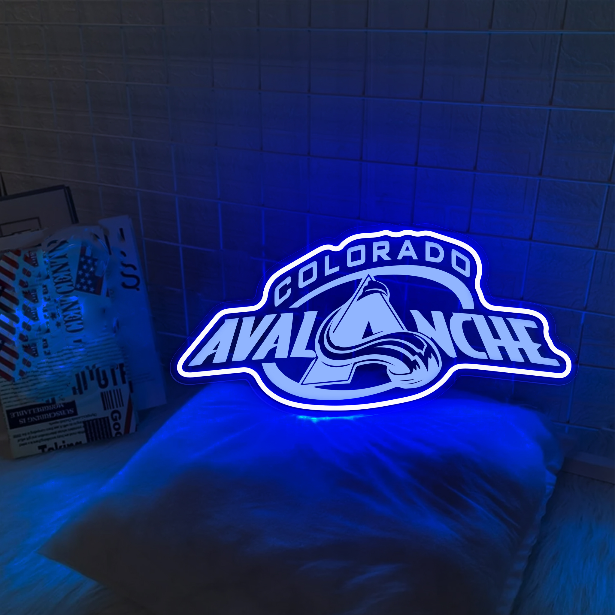 Ice Hockey Colorado Avalanche Laser Signs