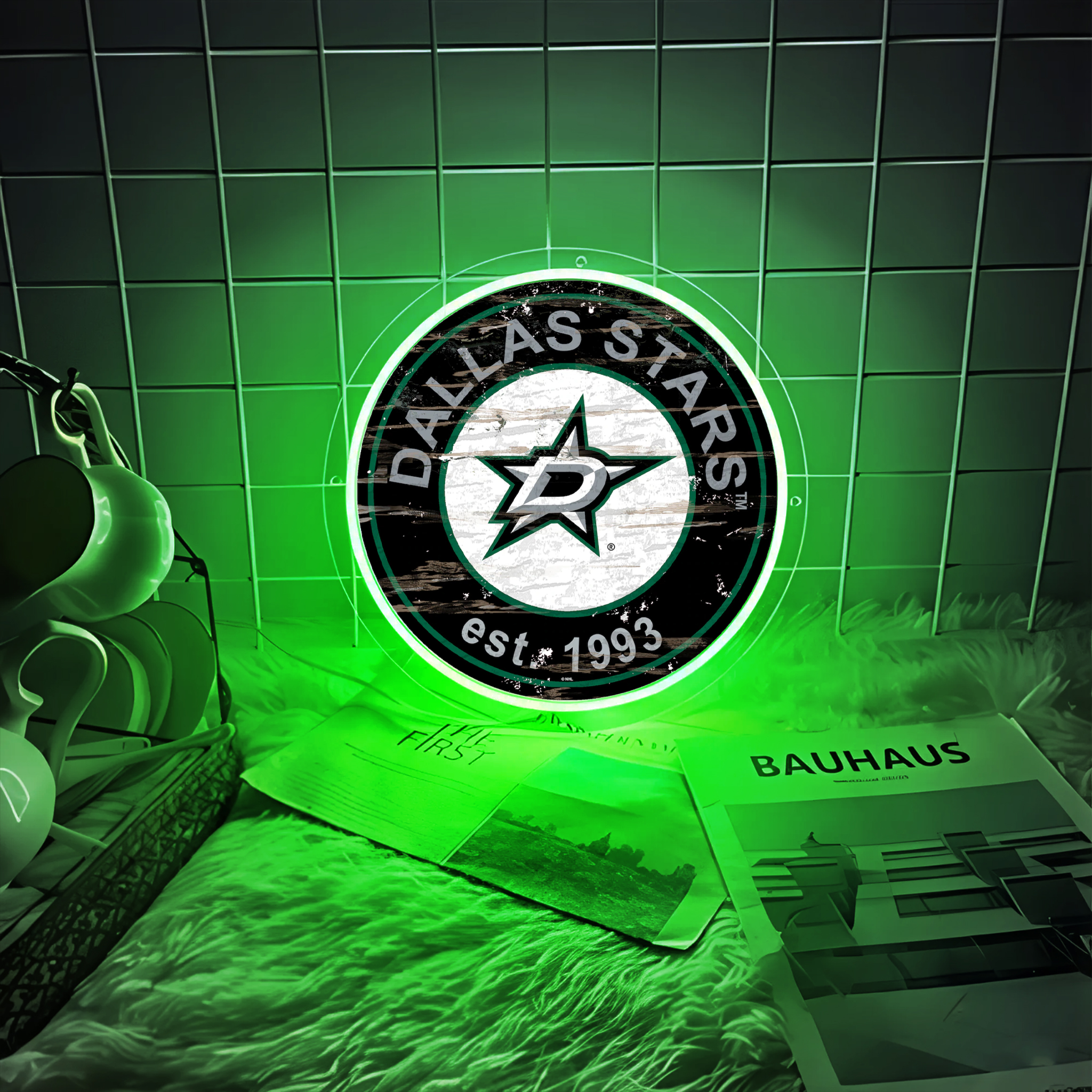 Dallas Stars Ice Hockey UV Signs Wall Decor