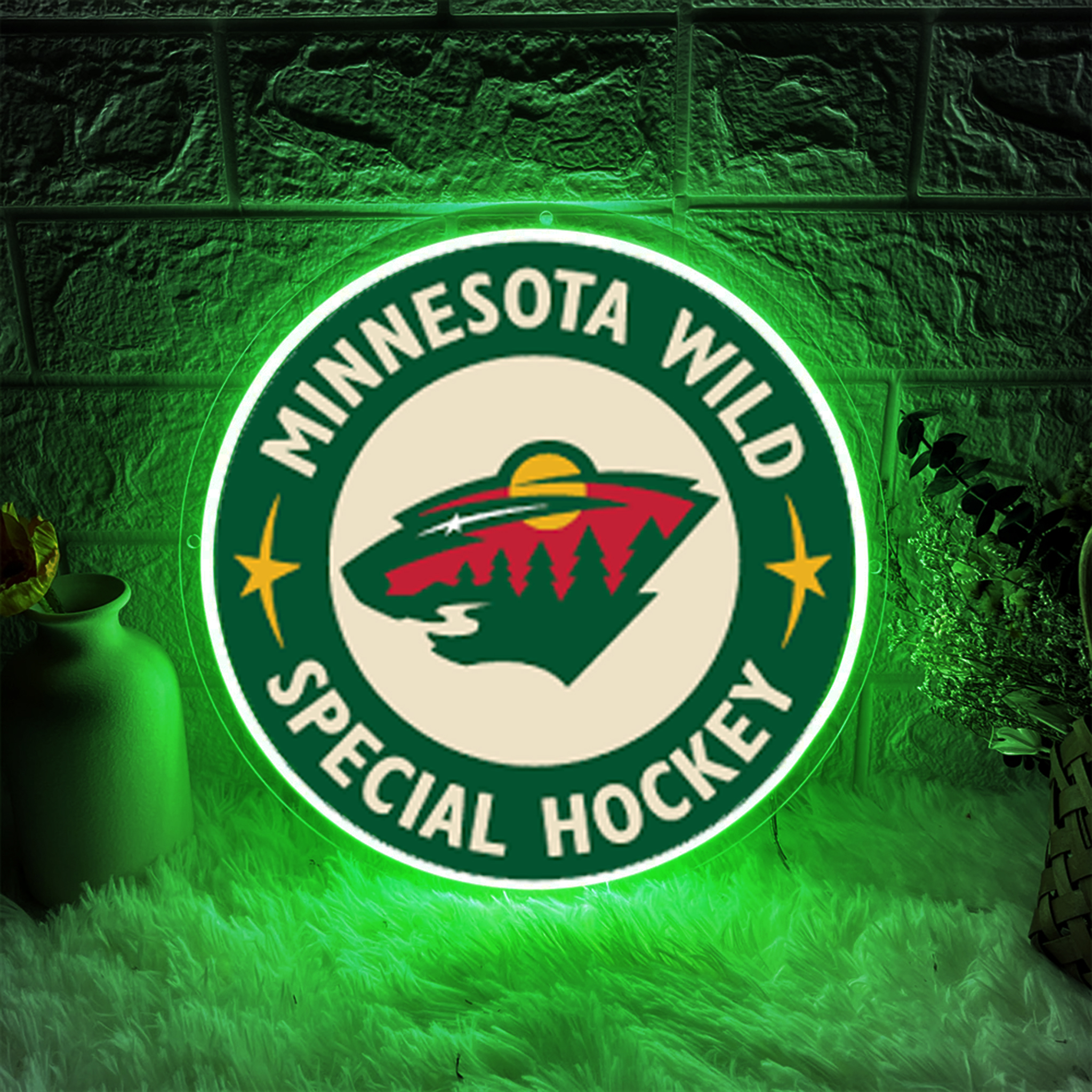 Minnesota Wild Ice Hockey UV Signs Wall Decor