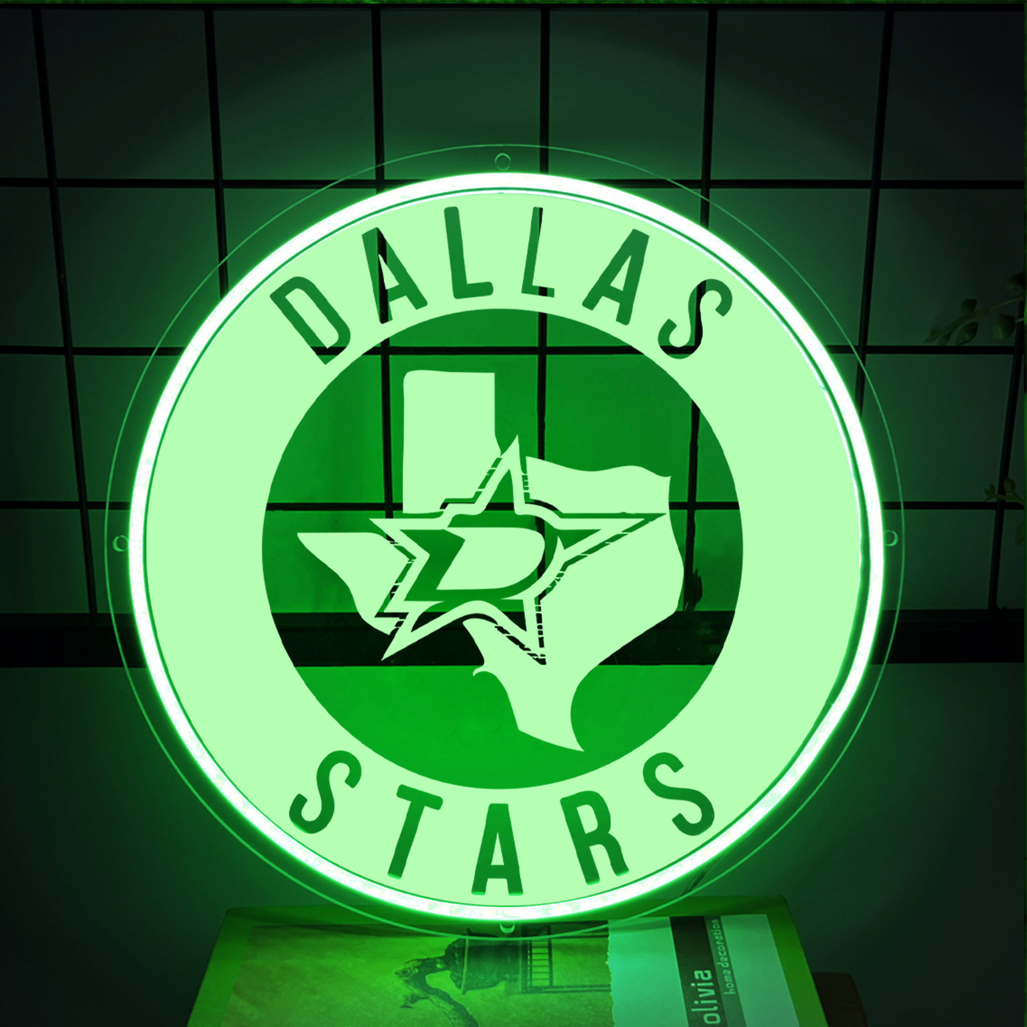 Dallas Stars Ice Hockey Laser Sign