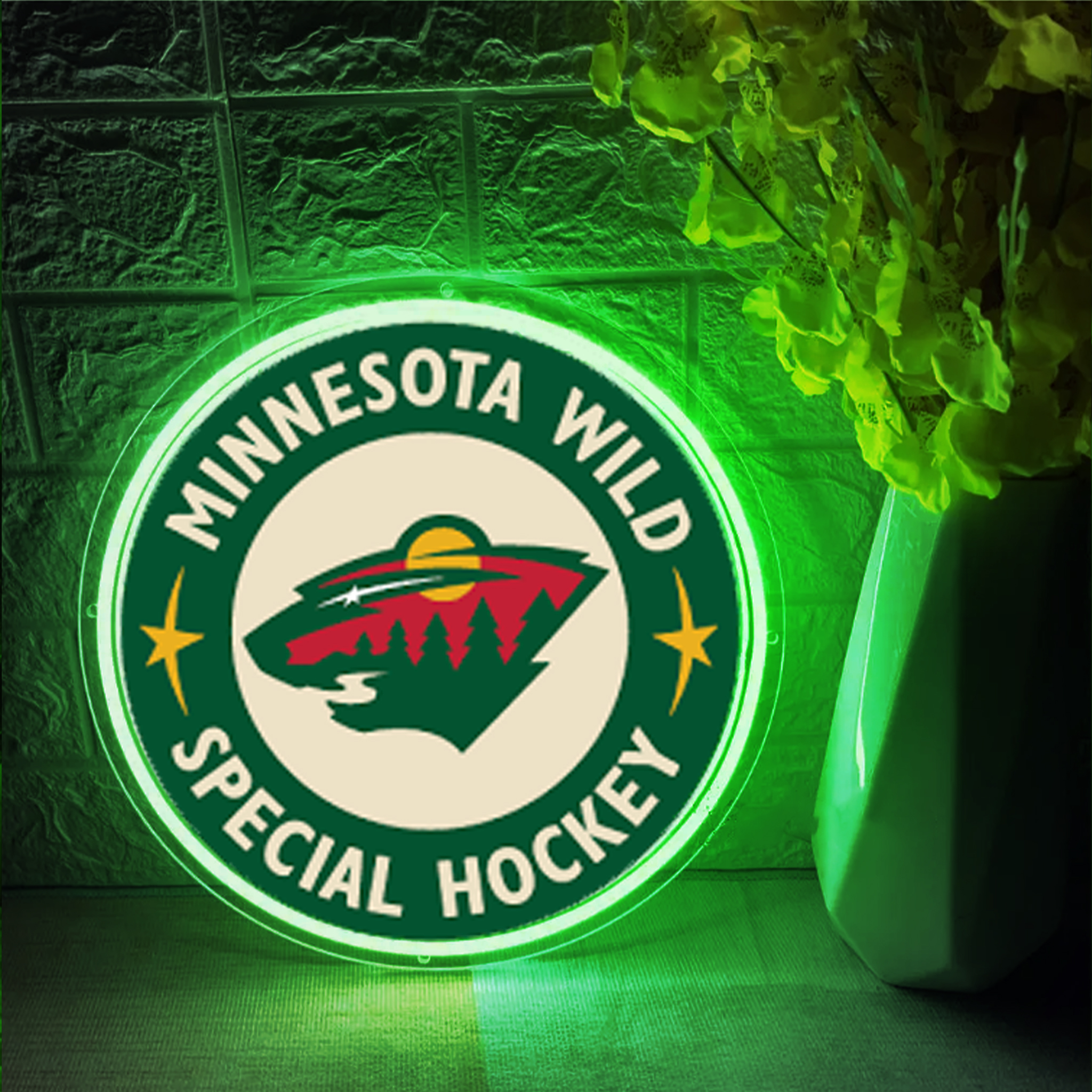Minnesota Wild Ice Hockey UV Signs Wall Decor