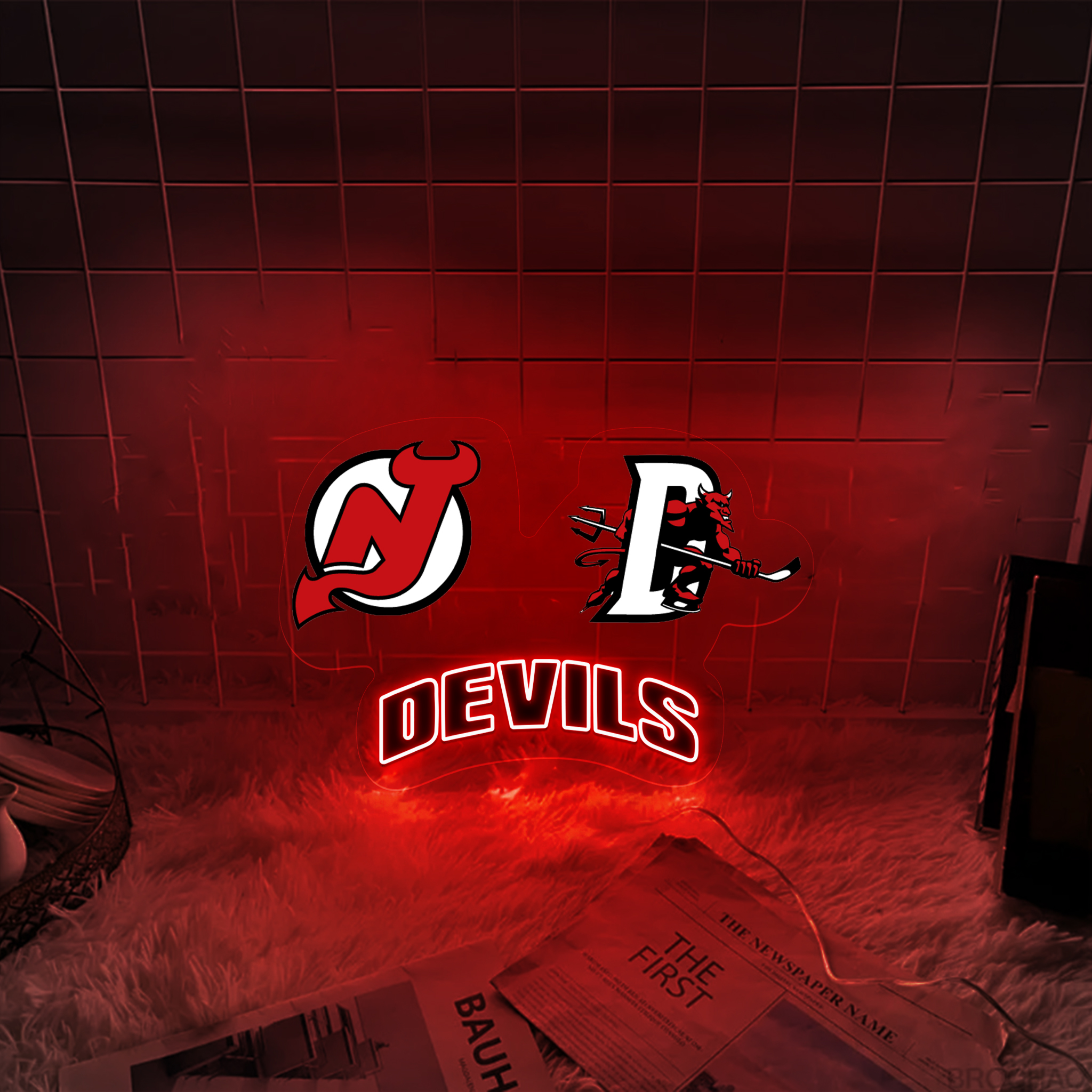 Ice Hockey New Jersey Devils UV Signs