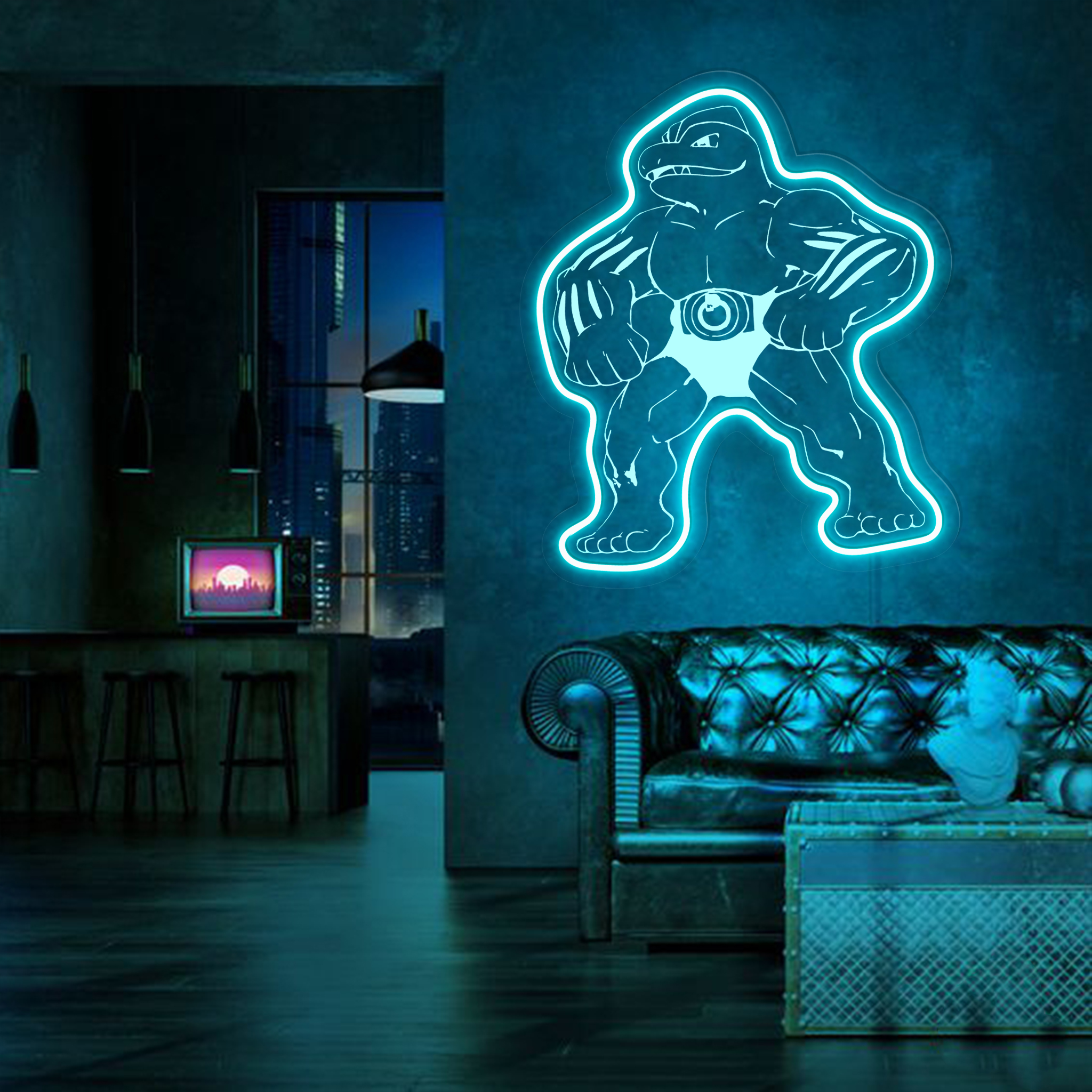 Machoke Pokemon Laser Signs