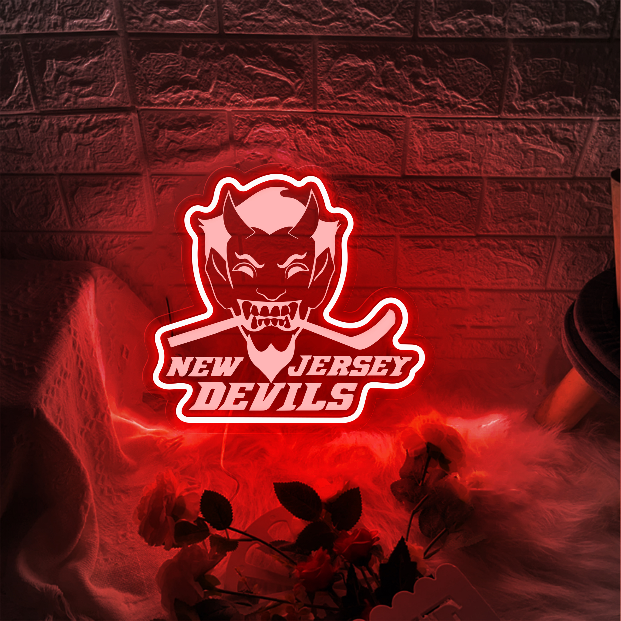New Jersey Devils Ice Hockey Laser Sign Wall Decor