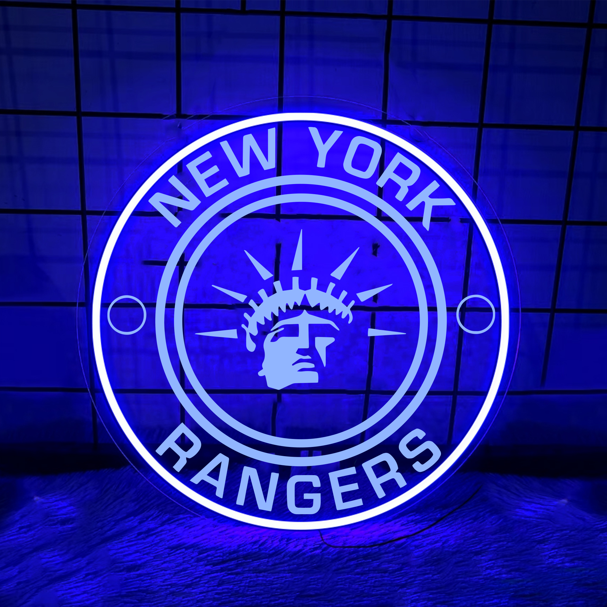 New York Rangers Ice Hockey Laser Signs Wall Decor