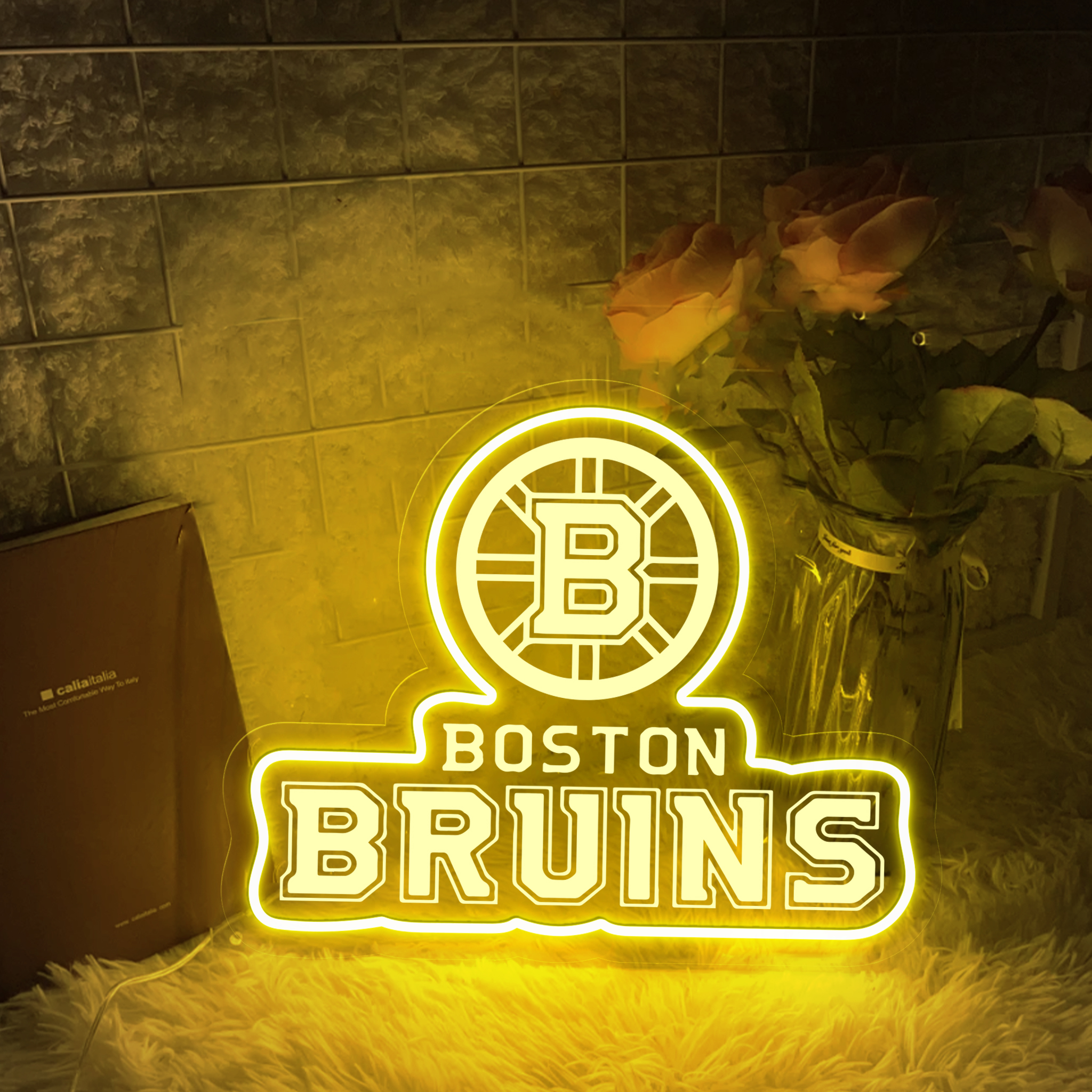 Boston Bruins Ice Hockey Laser Signs