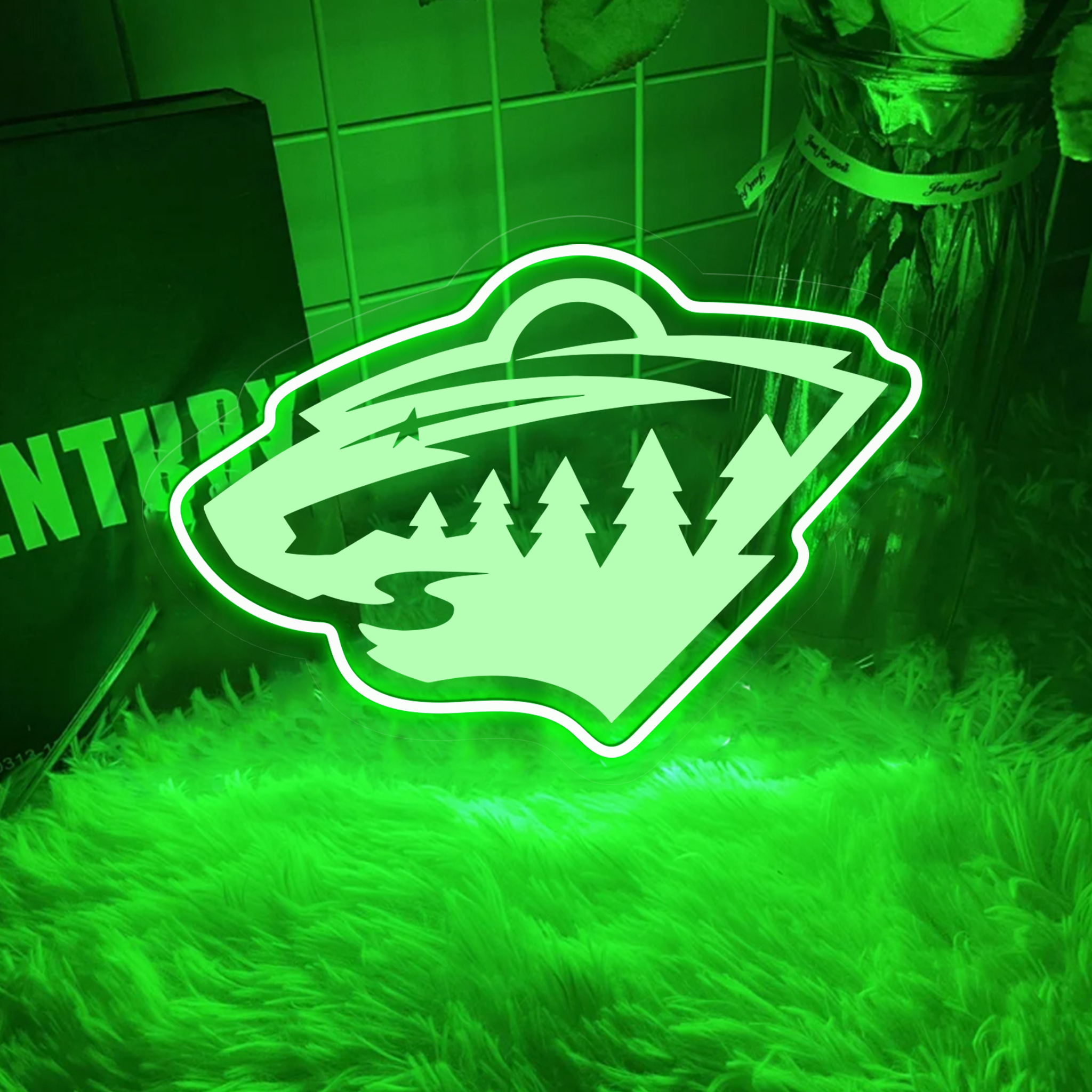 Ice Hockey Minnesota Wild Laser Signs