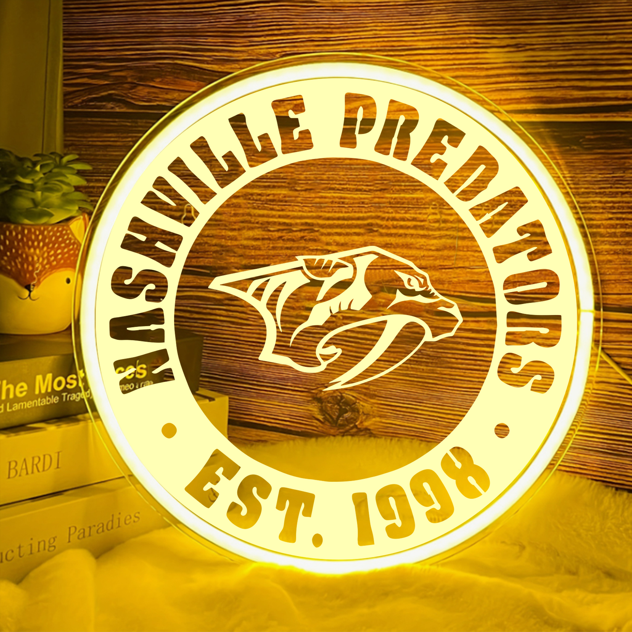 Nashville Predators Ice Hockey Laser Sign