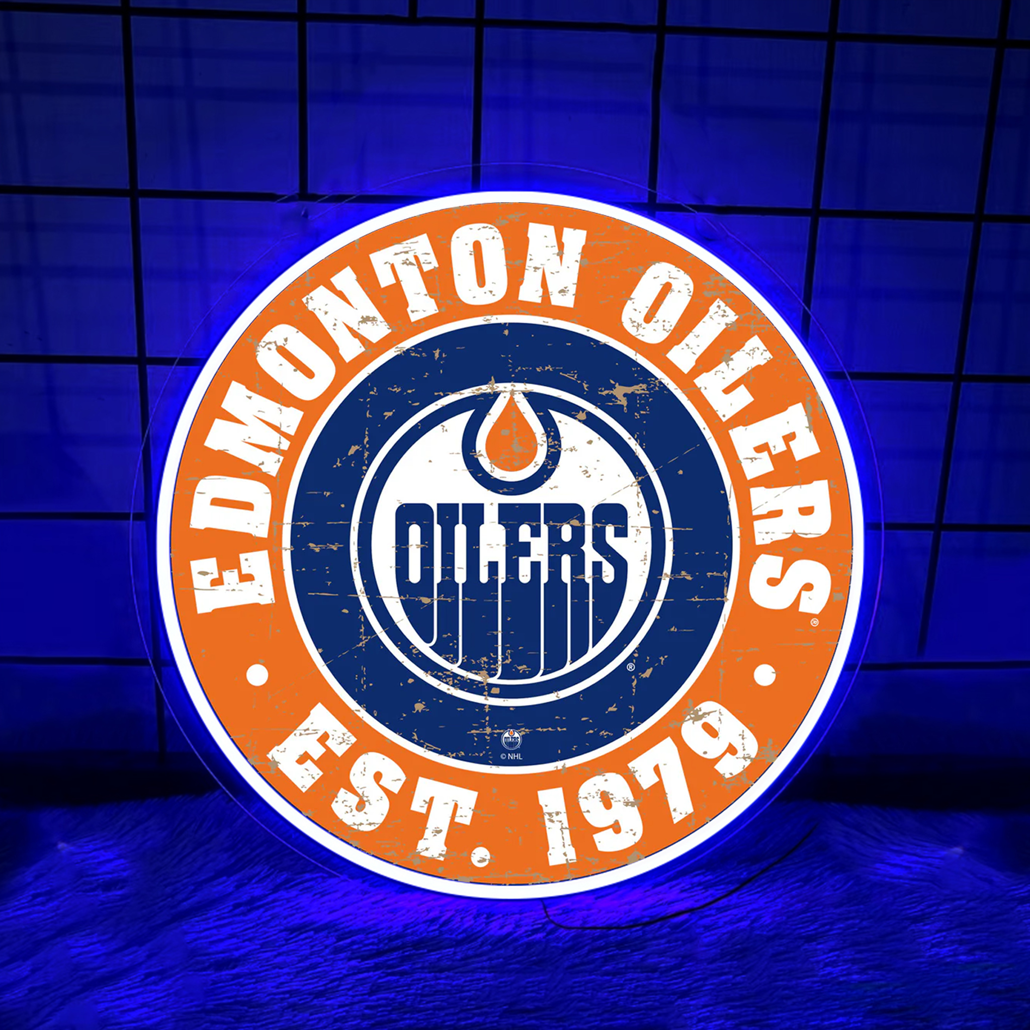 Edmonton Oilers Ice Hockey UV Sign