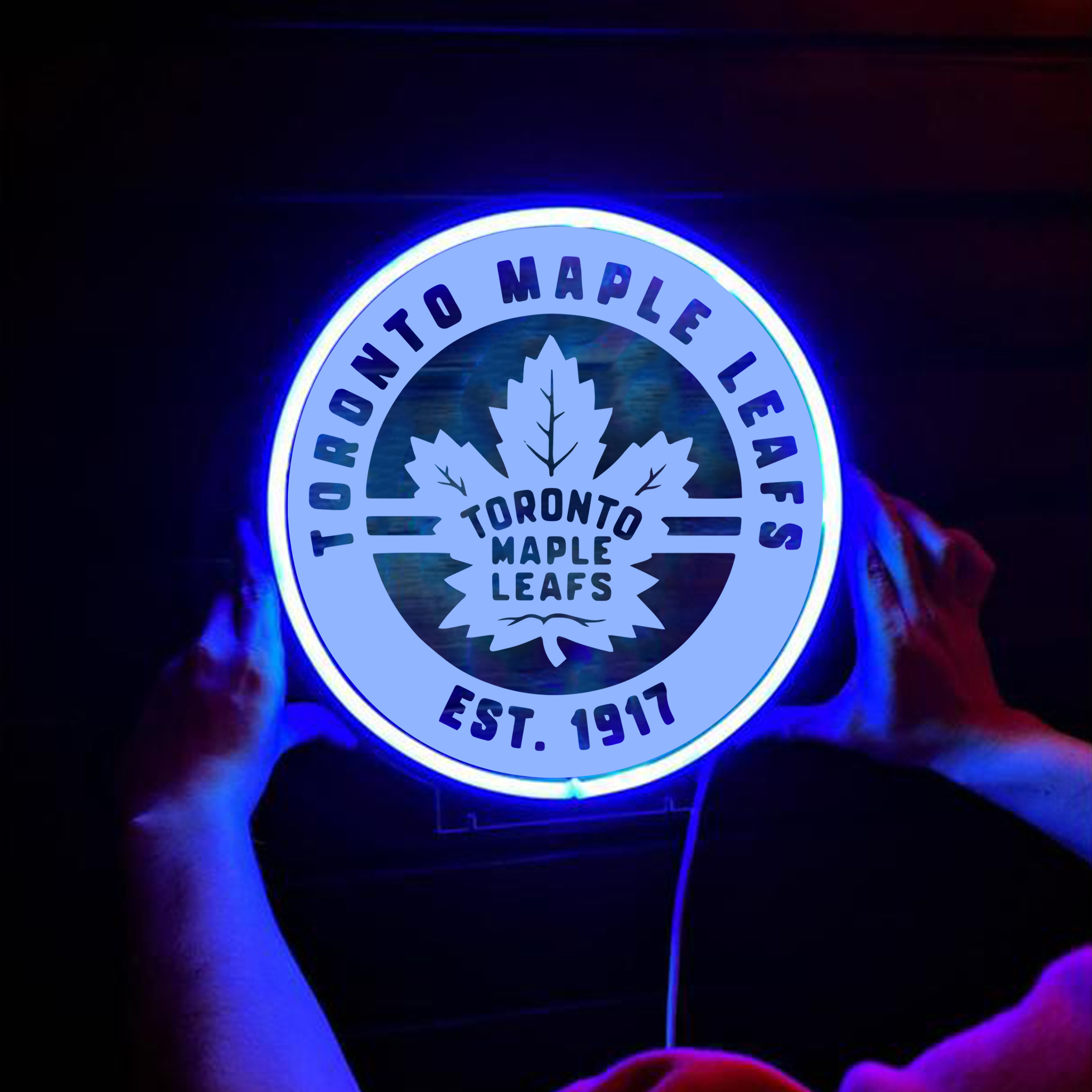 Ice Hockey Toronto Maple Leafs Laser Sign