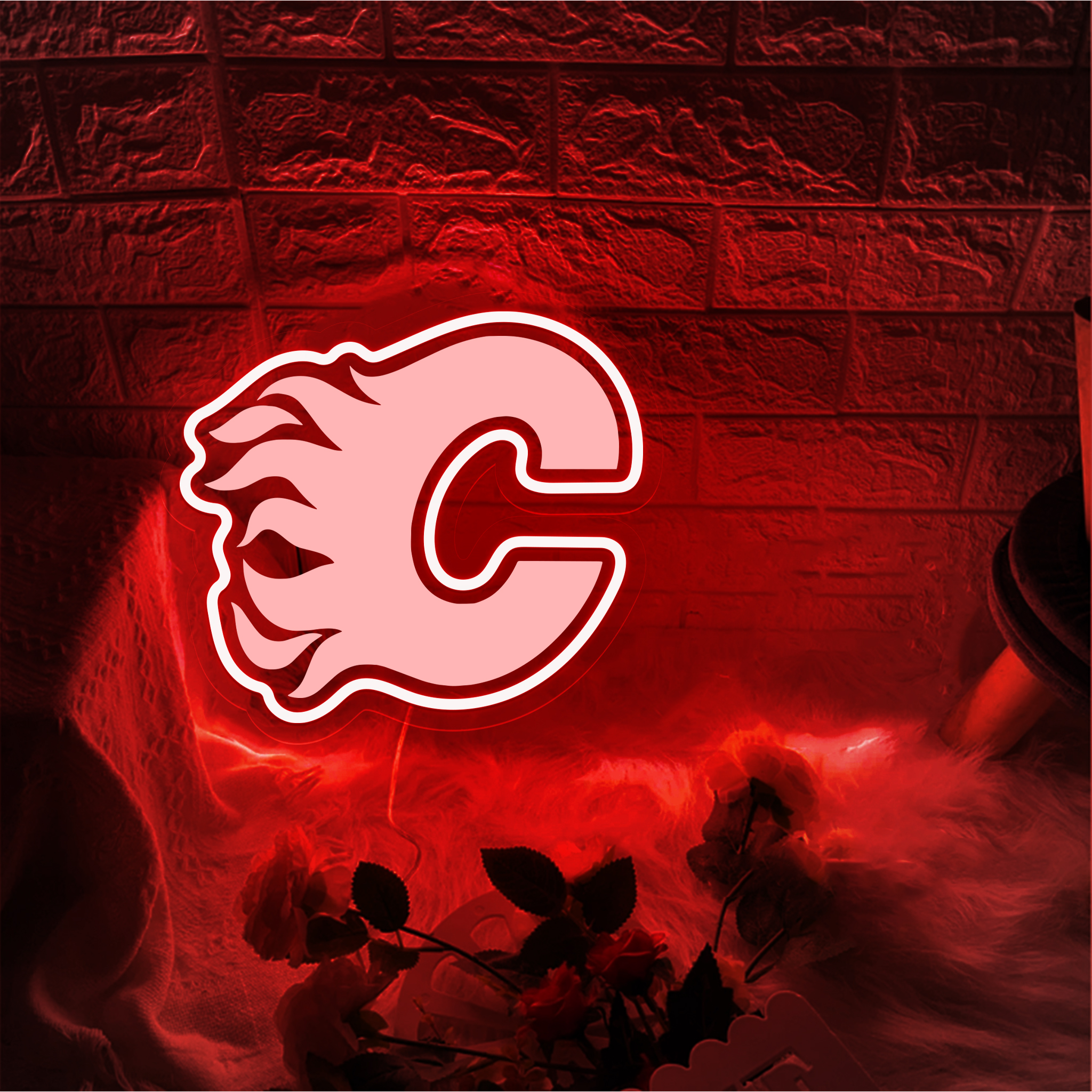 Calgary Flames Ice Hockey Laser Signs