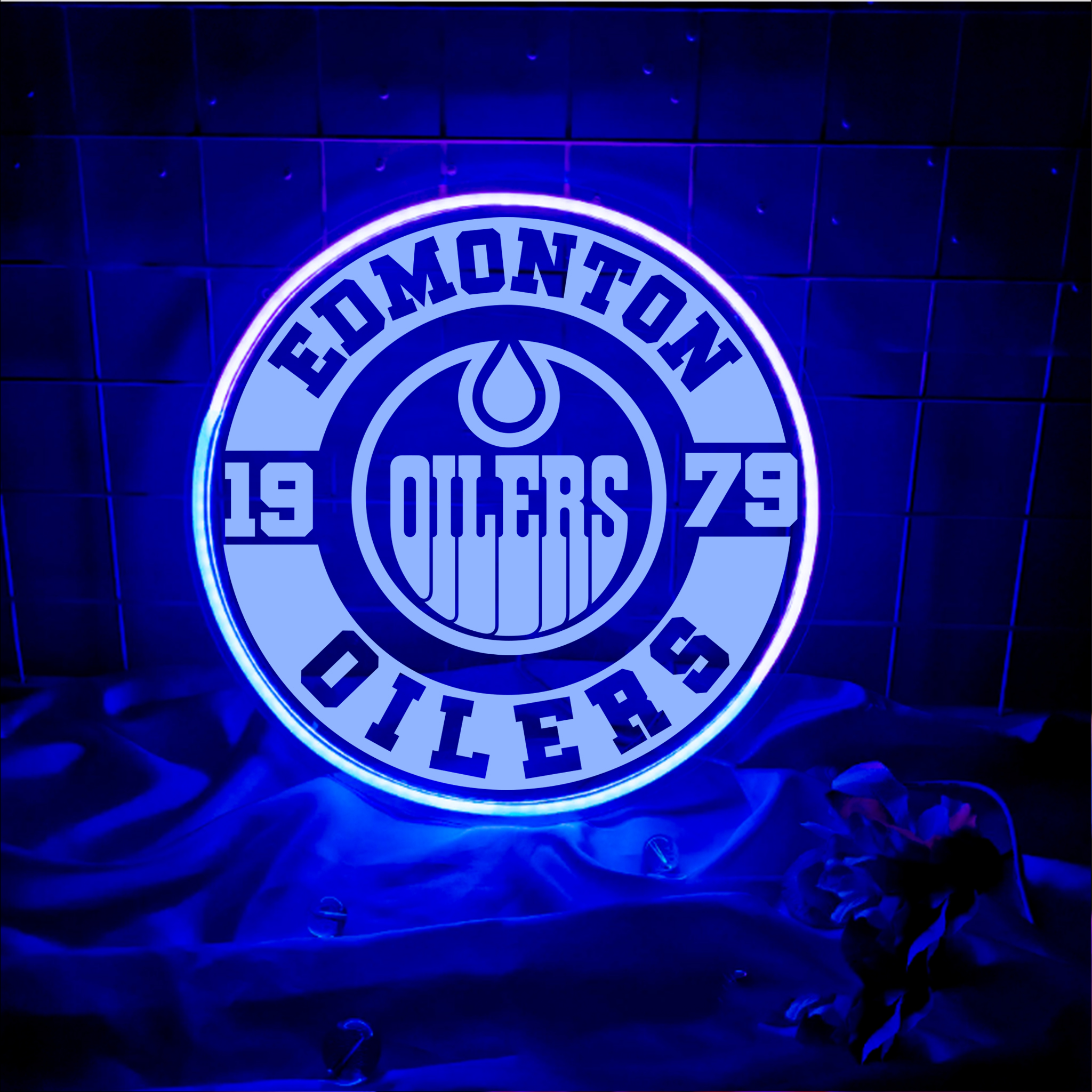Edmonton Oilers Ice Hockey Laser Signs