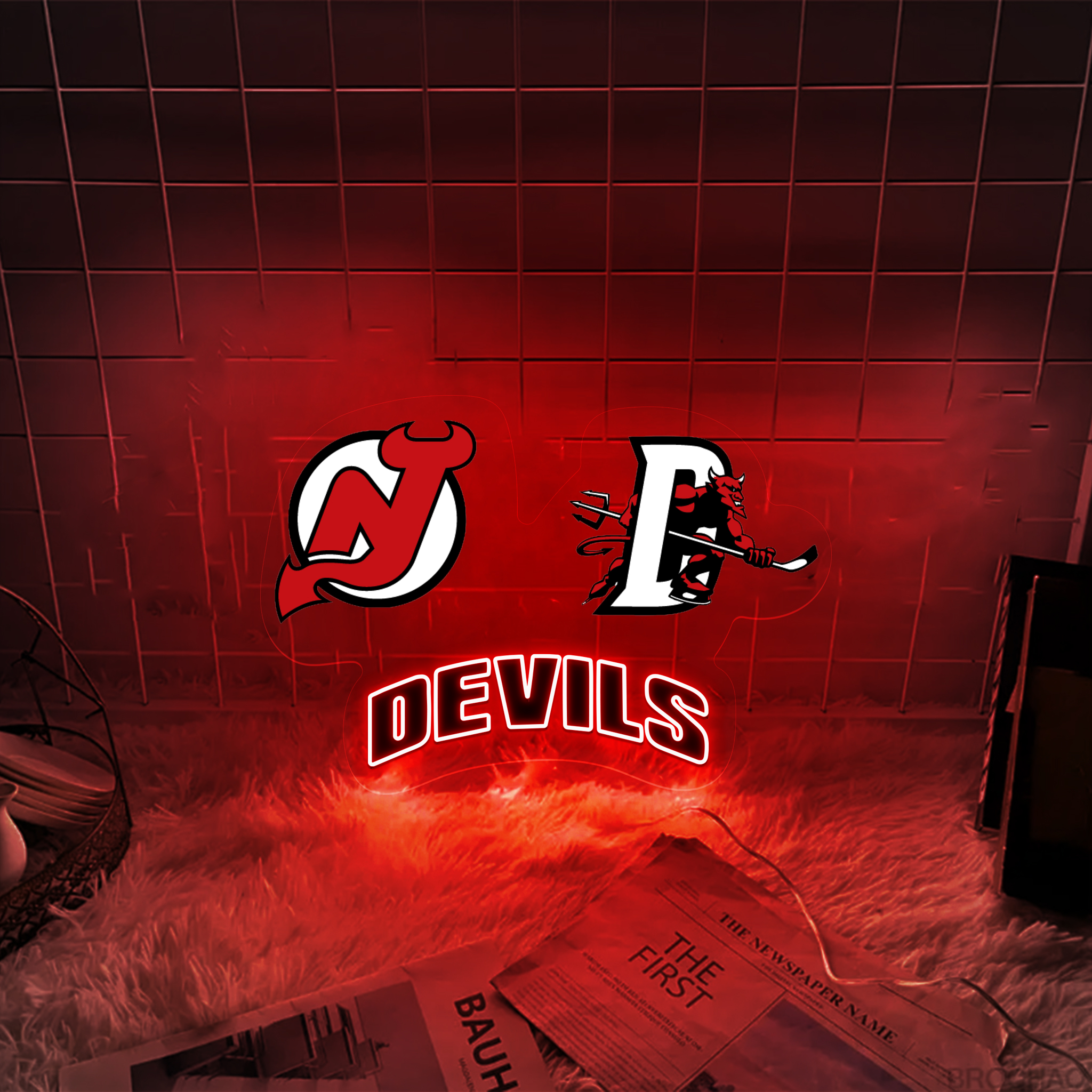 Ice Hockey New Jersey Devils UV Signs