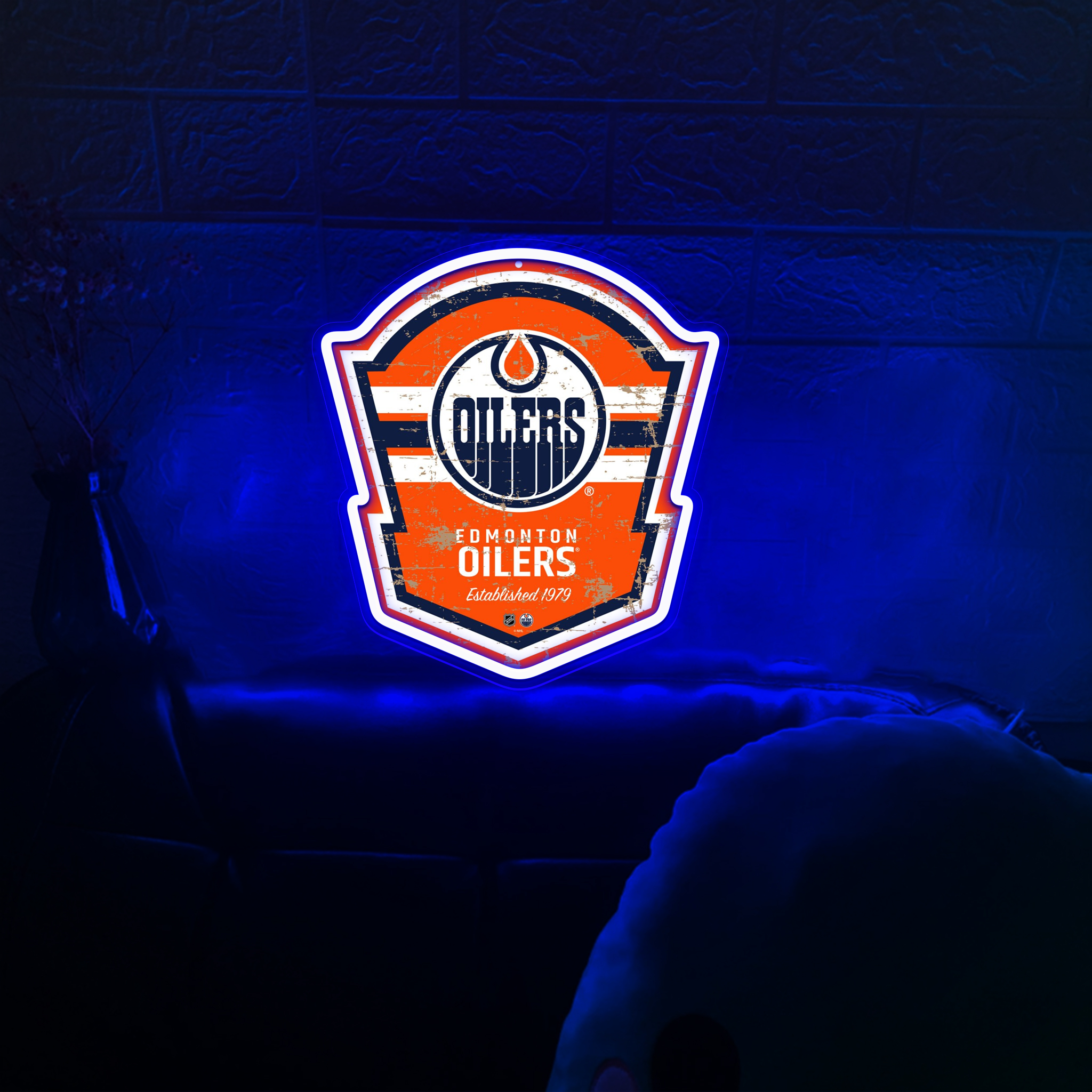 Edmonton Oilers Ice Hockey UV Signs Wall Decor