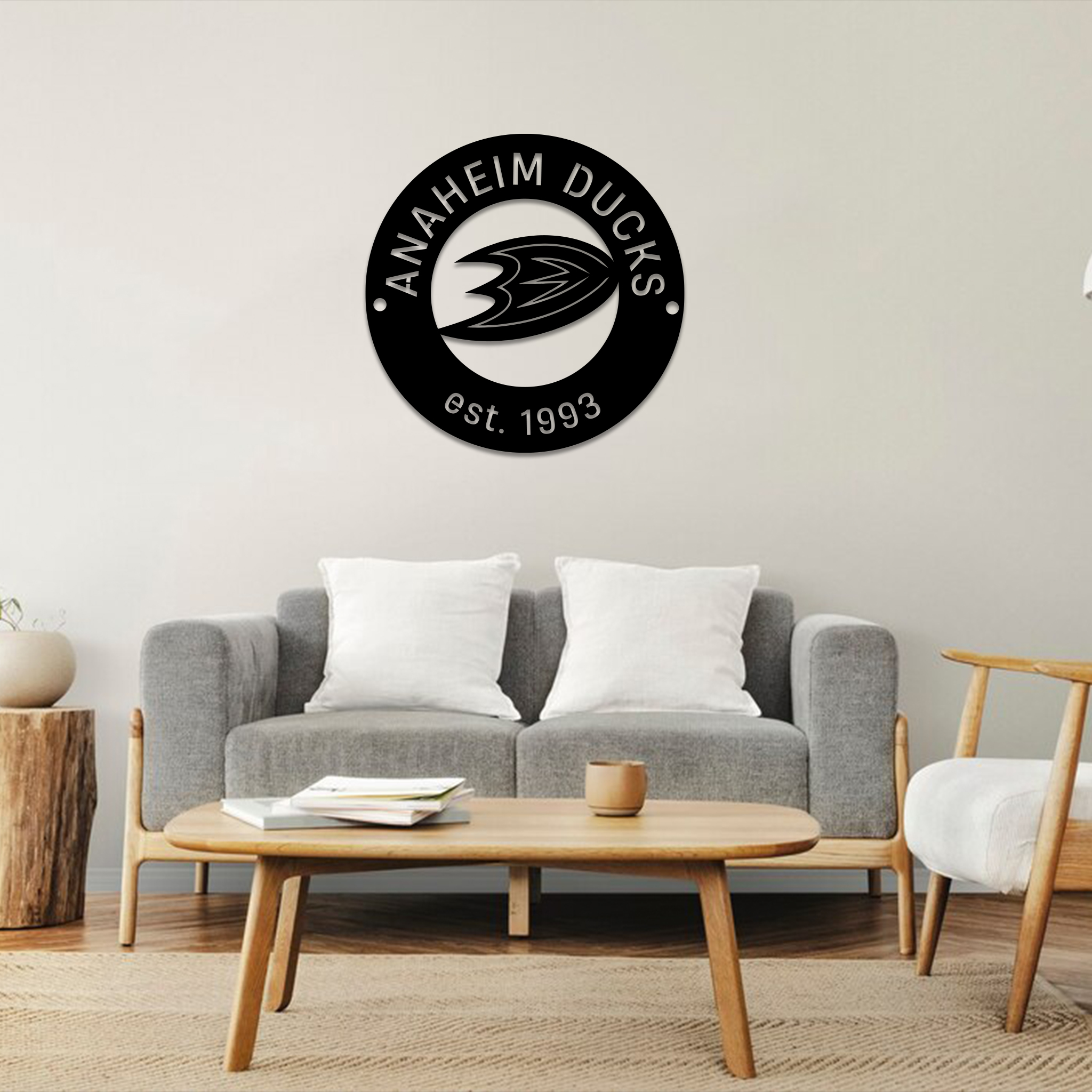 Anaheim Ducks Ice Hockey Metal Sign