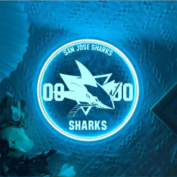San Jose Sharks Ice Hockey Laser Sign Wall Decor
