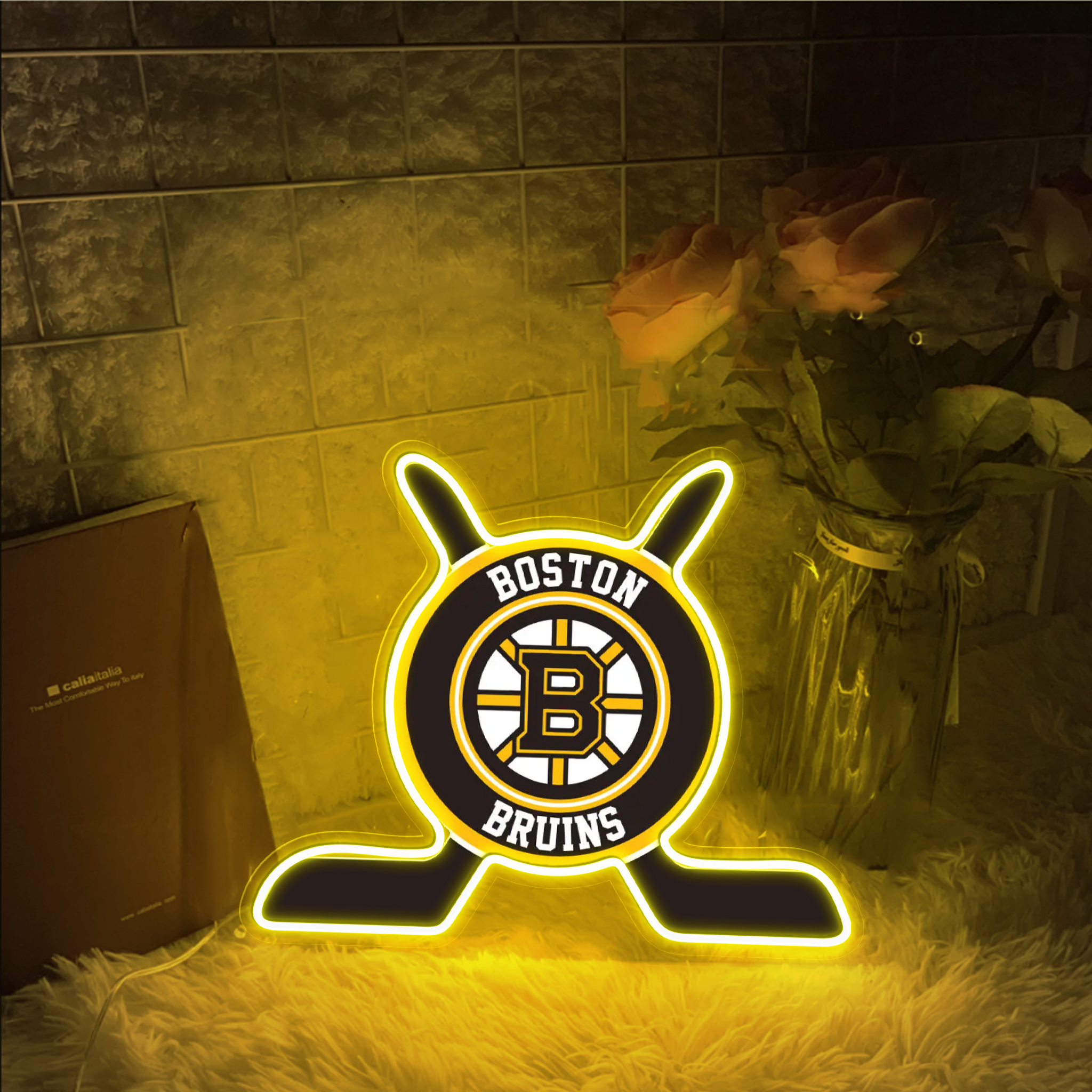 Boston Bruins Ice Hockey UV Sign