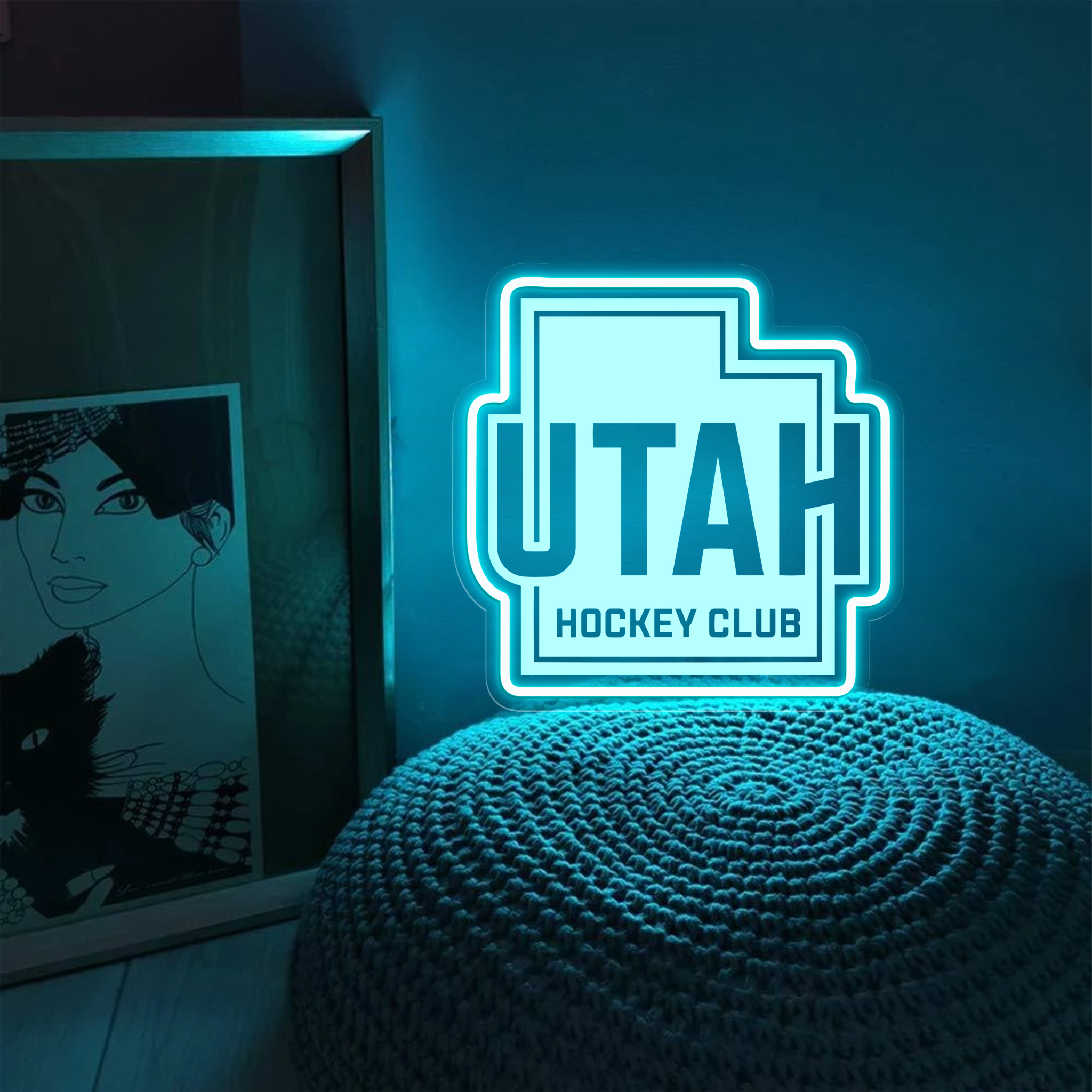 Ice Hockey Utah Hockey Club Laser Sign