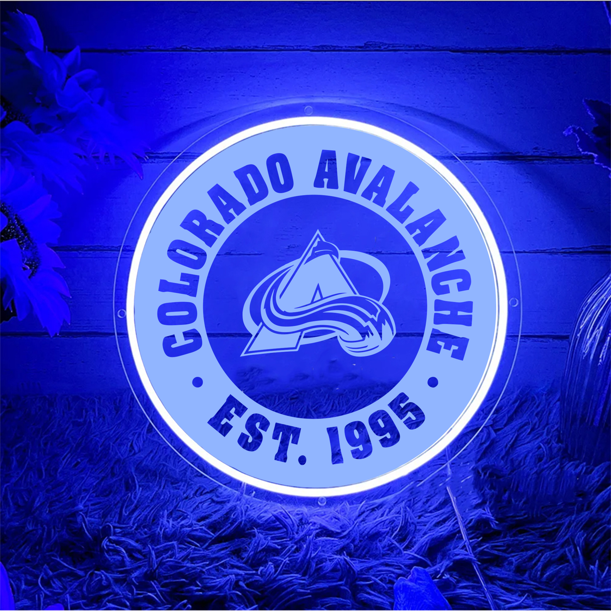 Colorado Avalanche Ice Hockey Laser Sign Wall Decor