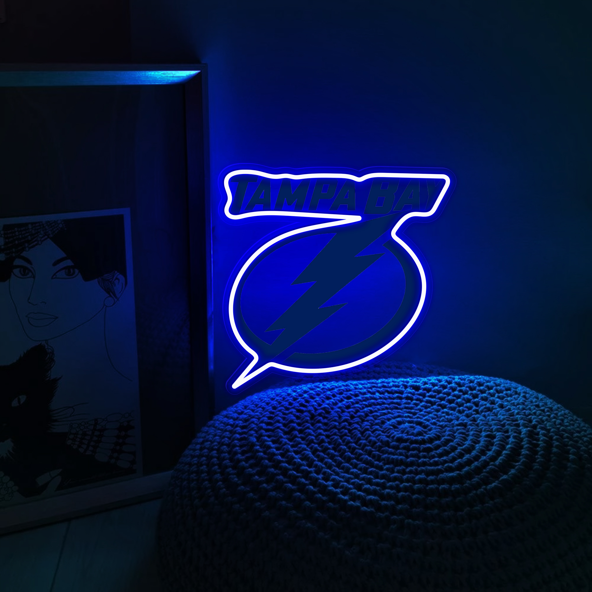 Ice Hockey Tampa Bay Lightning UV Sign Wall Decor