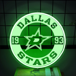 Dallas Stars Ice Hockey Laser Sign Wall Decor