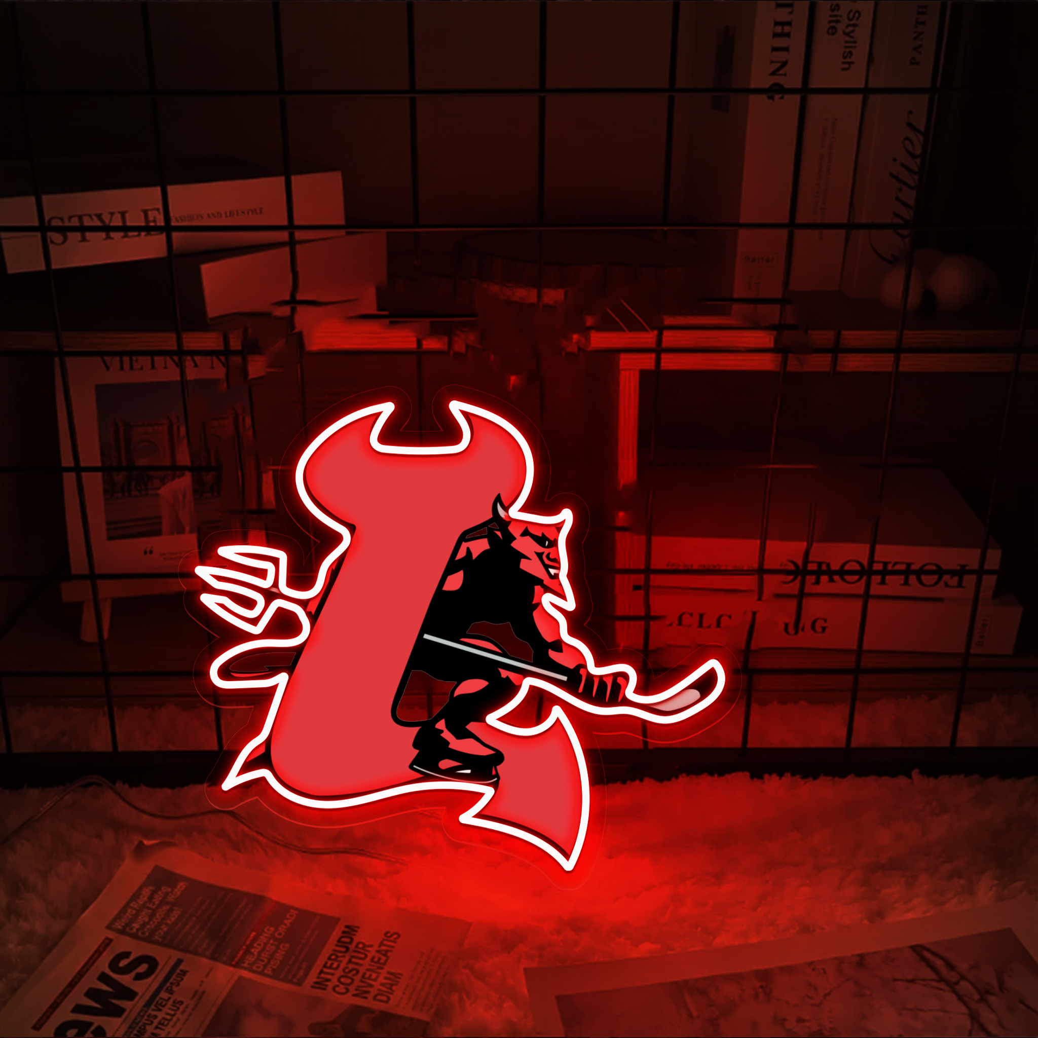 New Jersey Devils Ice Hockey UV Signs Wall Decor