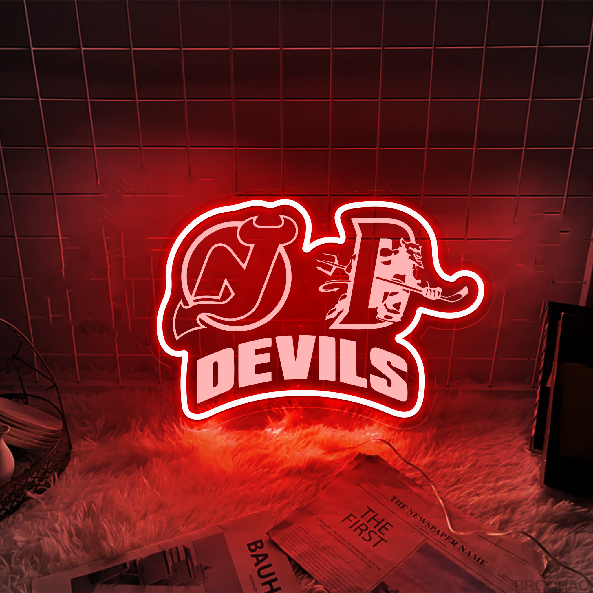 Ice Hockey New Jersey Devils Laser Signs