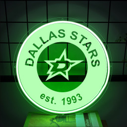 Dallas Stars Ice Hockey Laser Signs Wall Decor