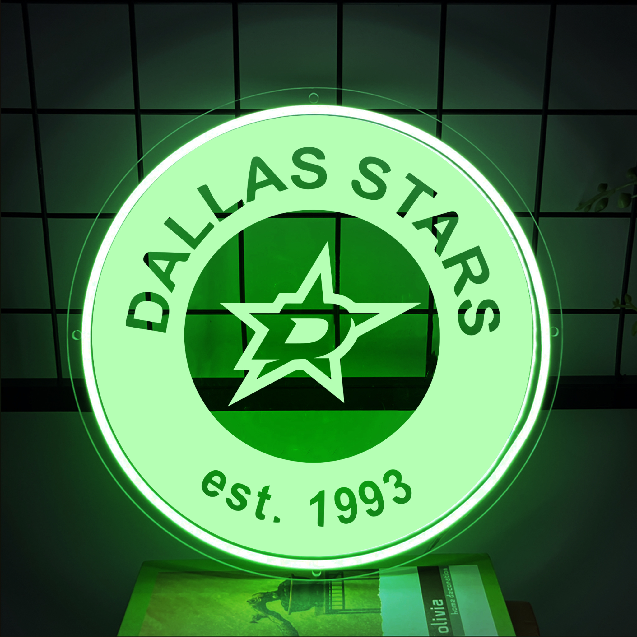 Dallas Stars Ice Hockey Laser Signs Wall Decor