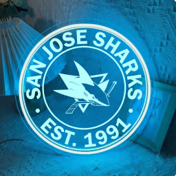 San Jose Sharks Ice Hockey Laser Sign