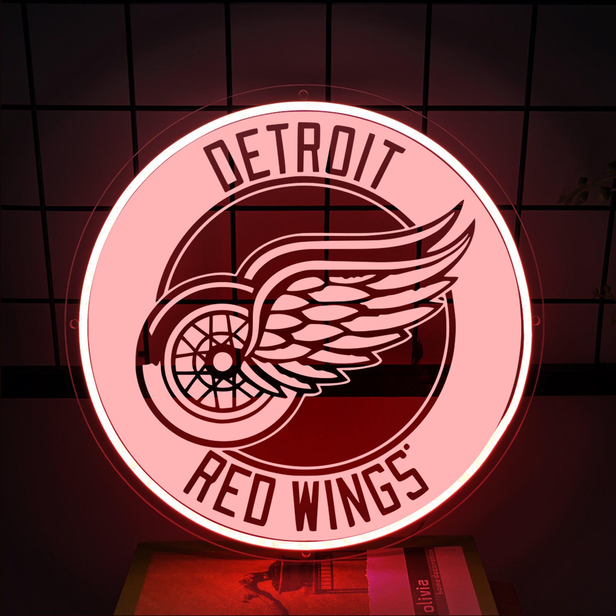Detroit Red Wings Ice Hockey Laser Signs